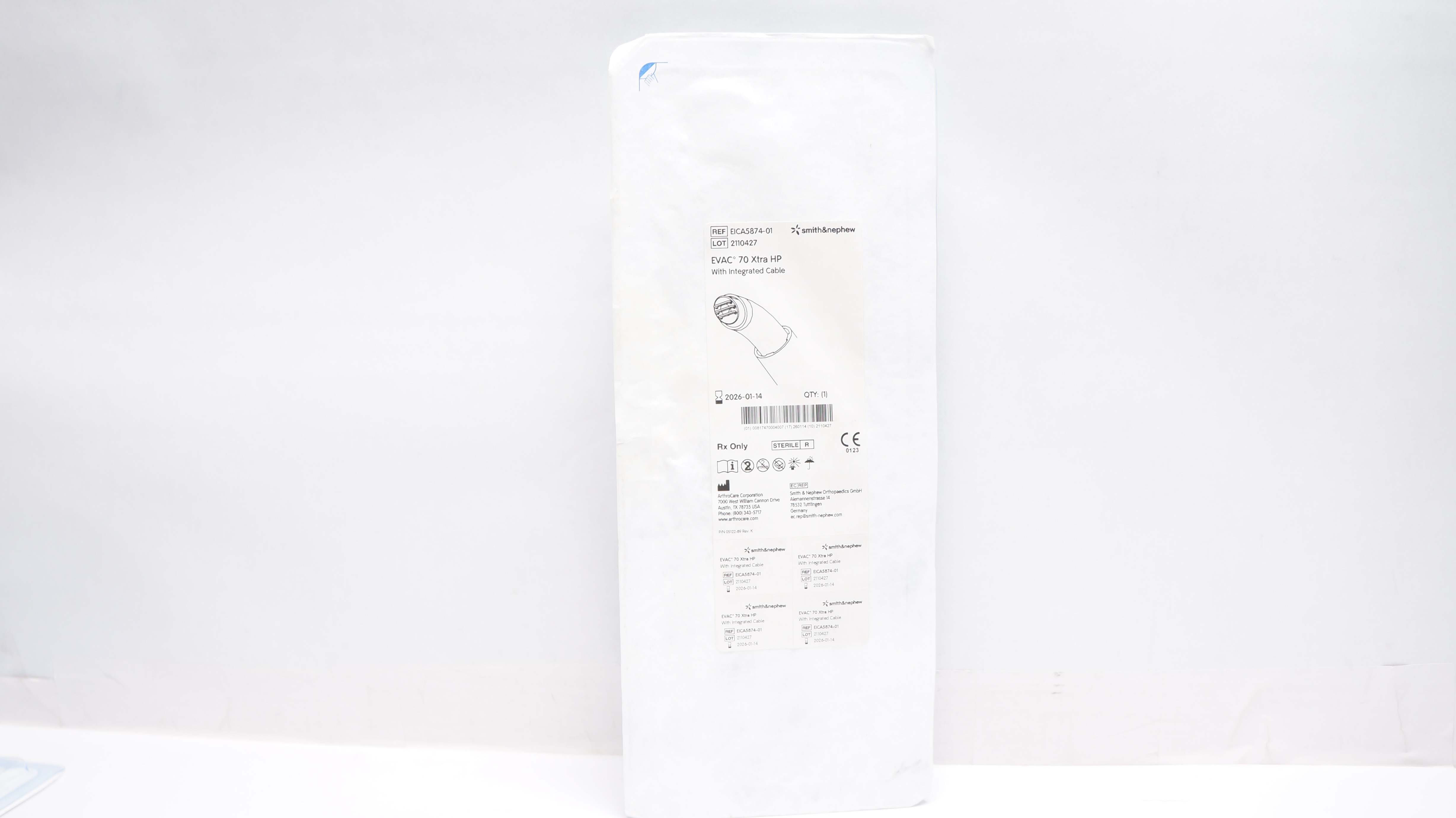 Smith&Nephew EICA5874-01 EVAC 70 Xtra HP W/Integrated Cable