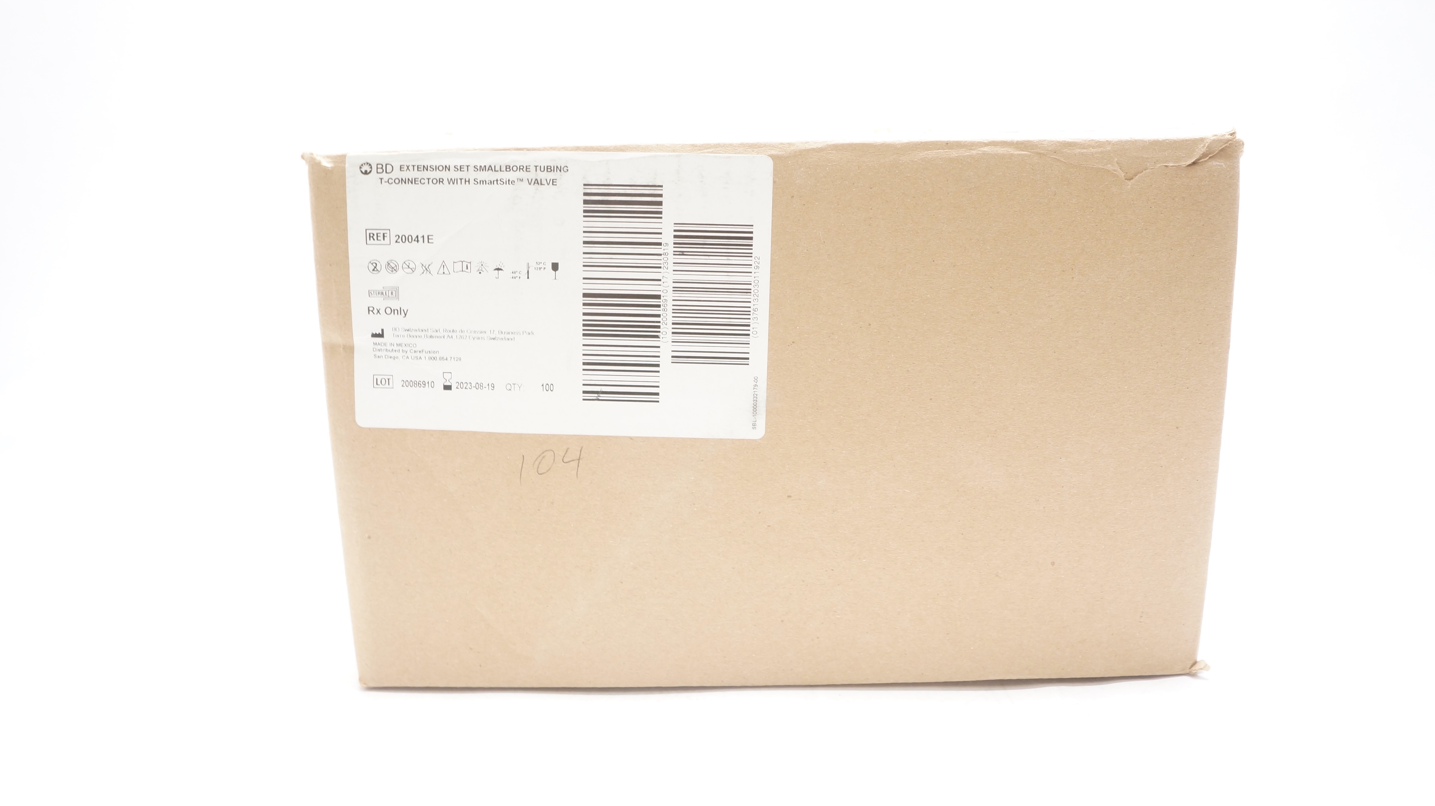 BD 20041E Alaris SmartSite Extension Set 6In/15cm, 0.2ml (x) - Box of 100