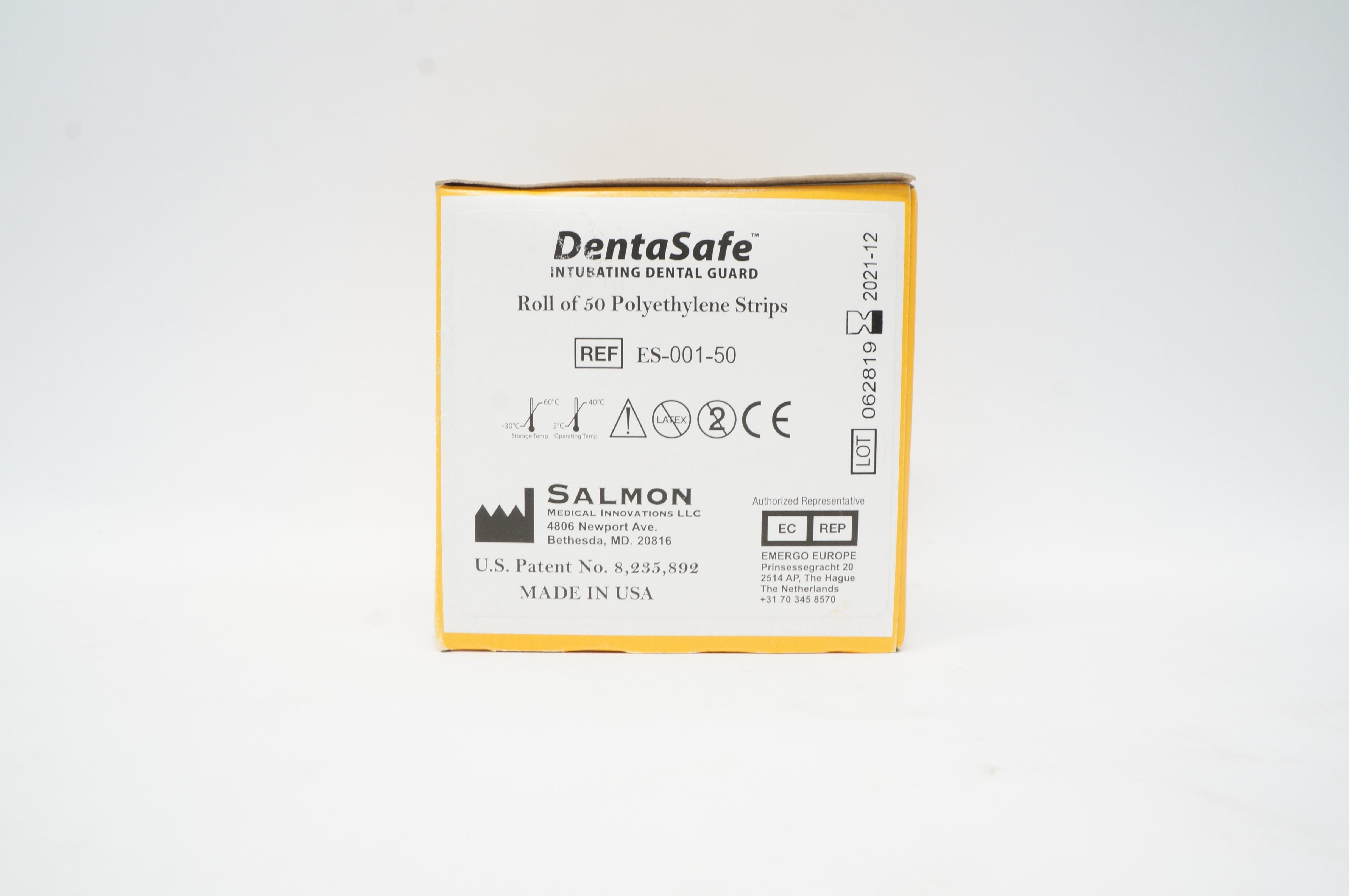 Salmon ES-001-50 DentaSafe Intubating Dental Guard Strips (x) - Box of 36