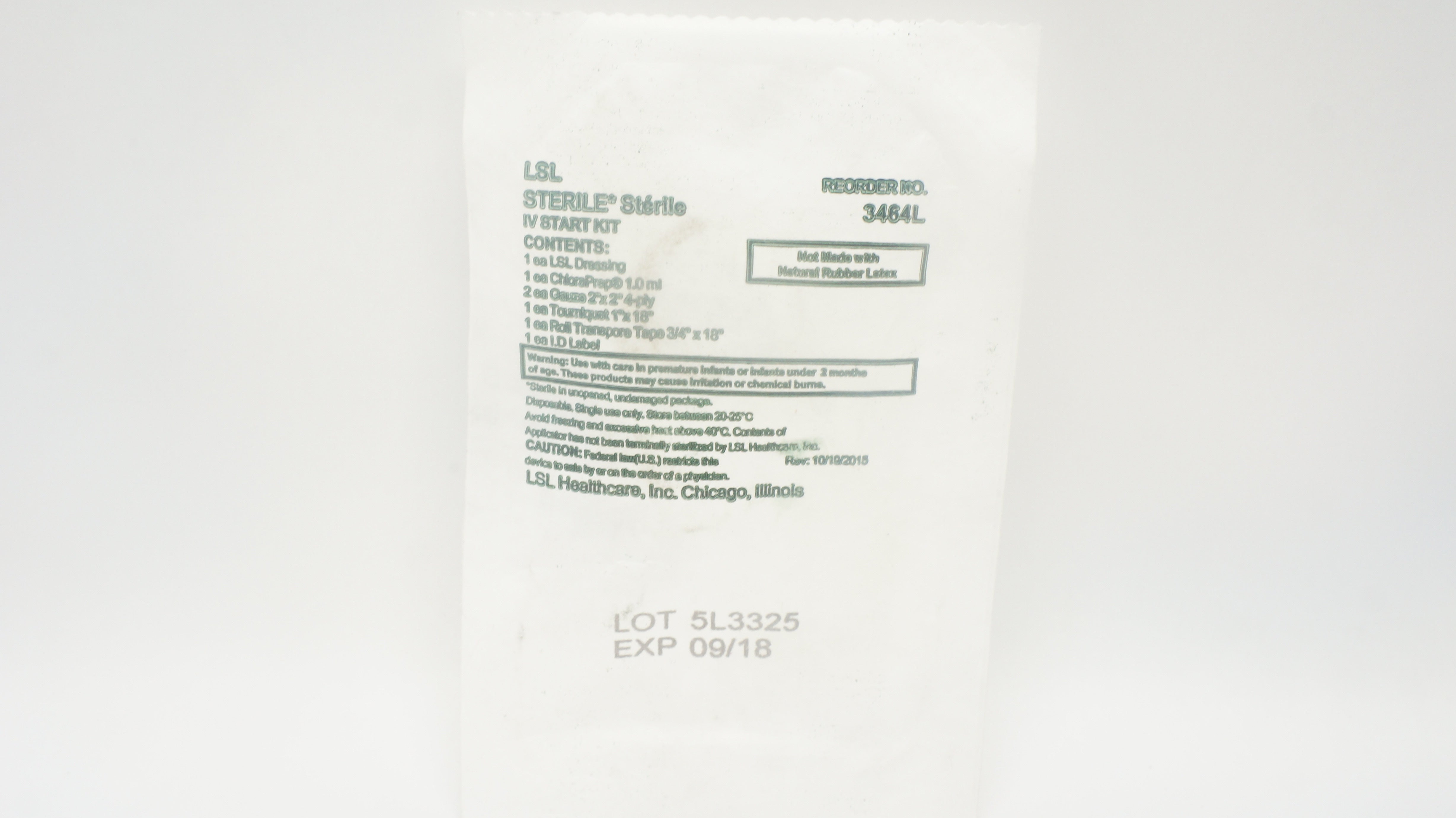 LSL Healthcare 3464L IV Start Kit (x)