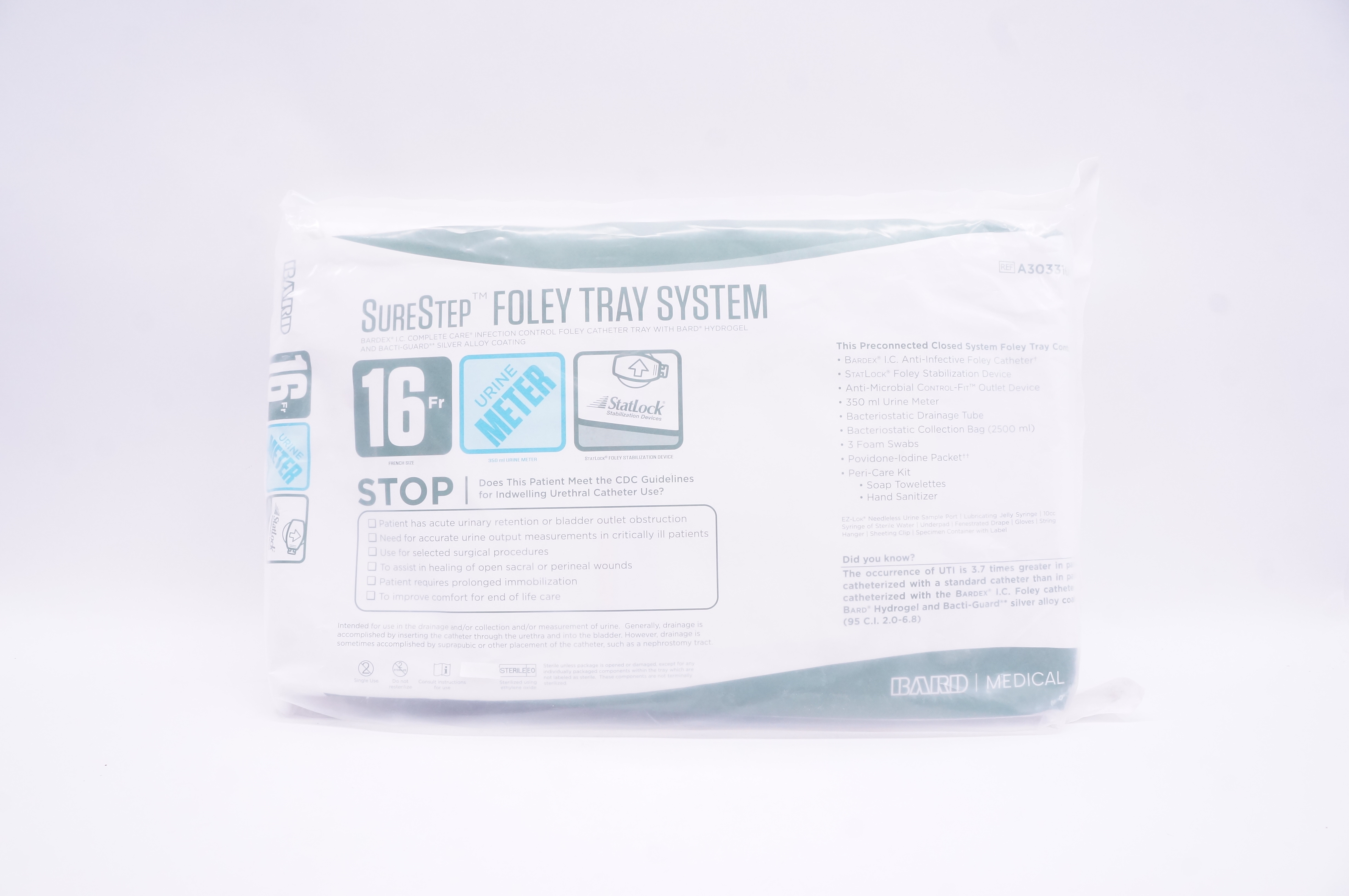 Bard A303316A SureStep Infection Control Foley Cath. Tray 16Fr