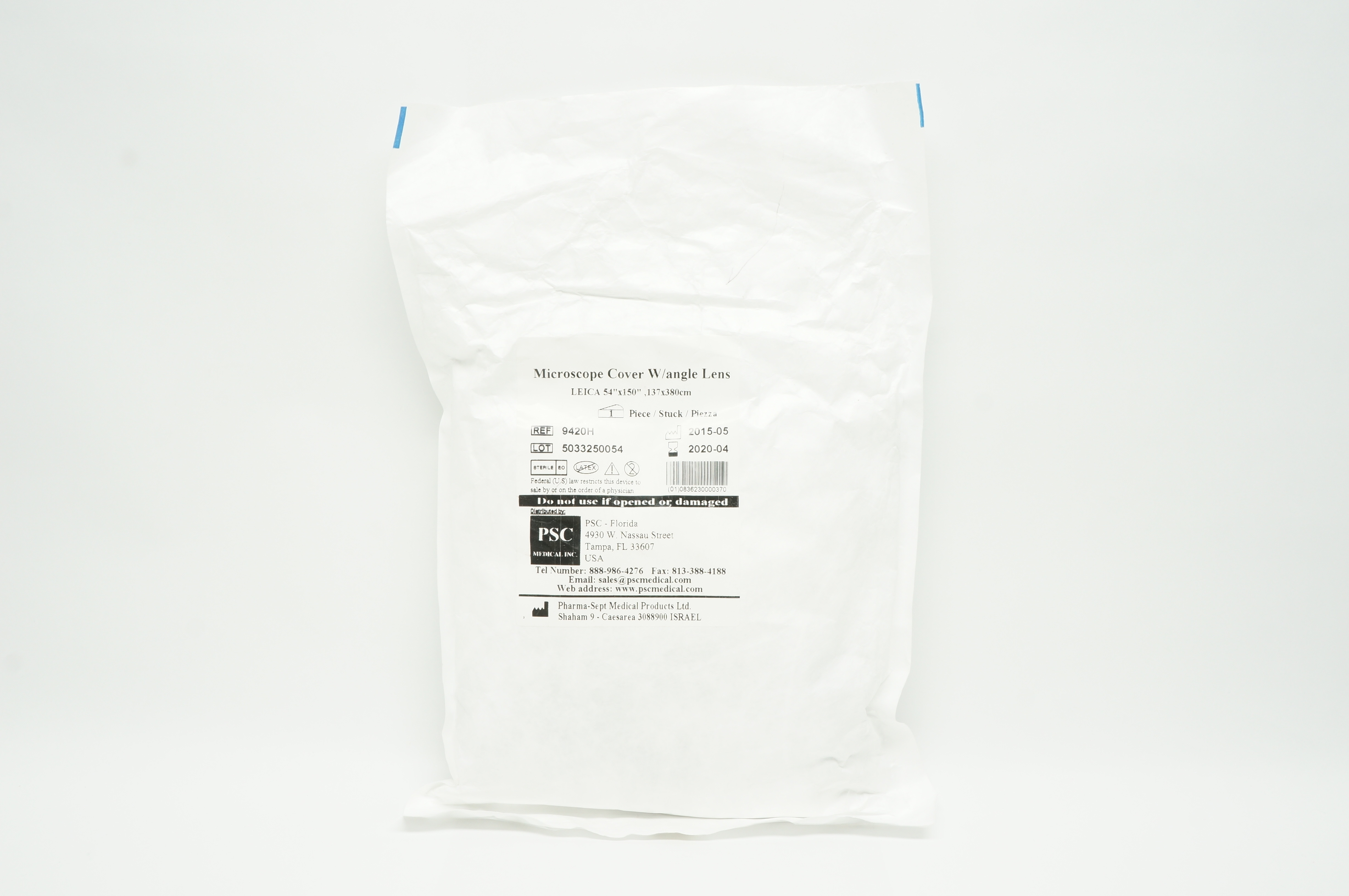 PSC 9420H Pharma-Sept Microscope Cover, Angle Lens LEICA 54inch x 150inch (x)