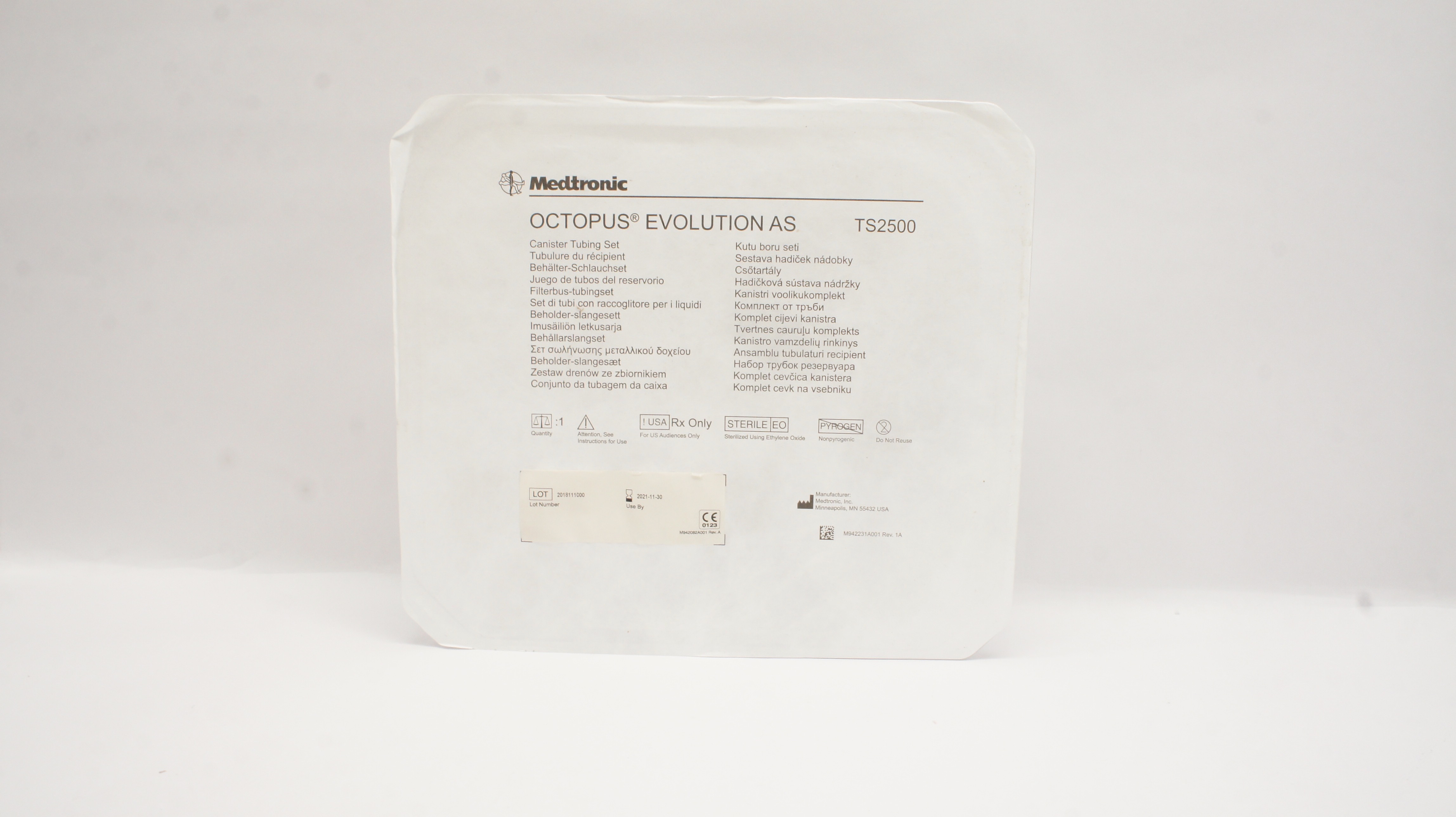 Medtronic TS2500 OCTOPUS EVOLUTION AS Tissue Stabilizer&Canister Tubing Set (x)