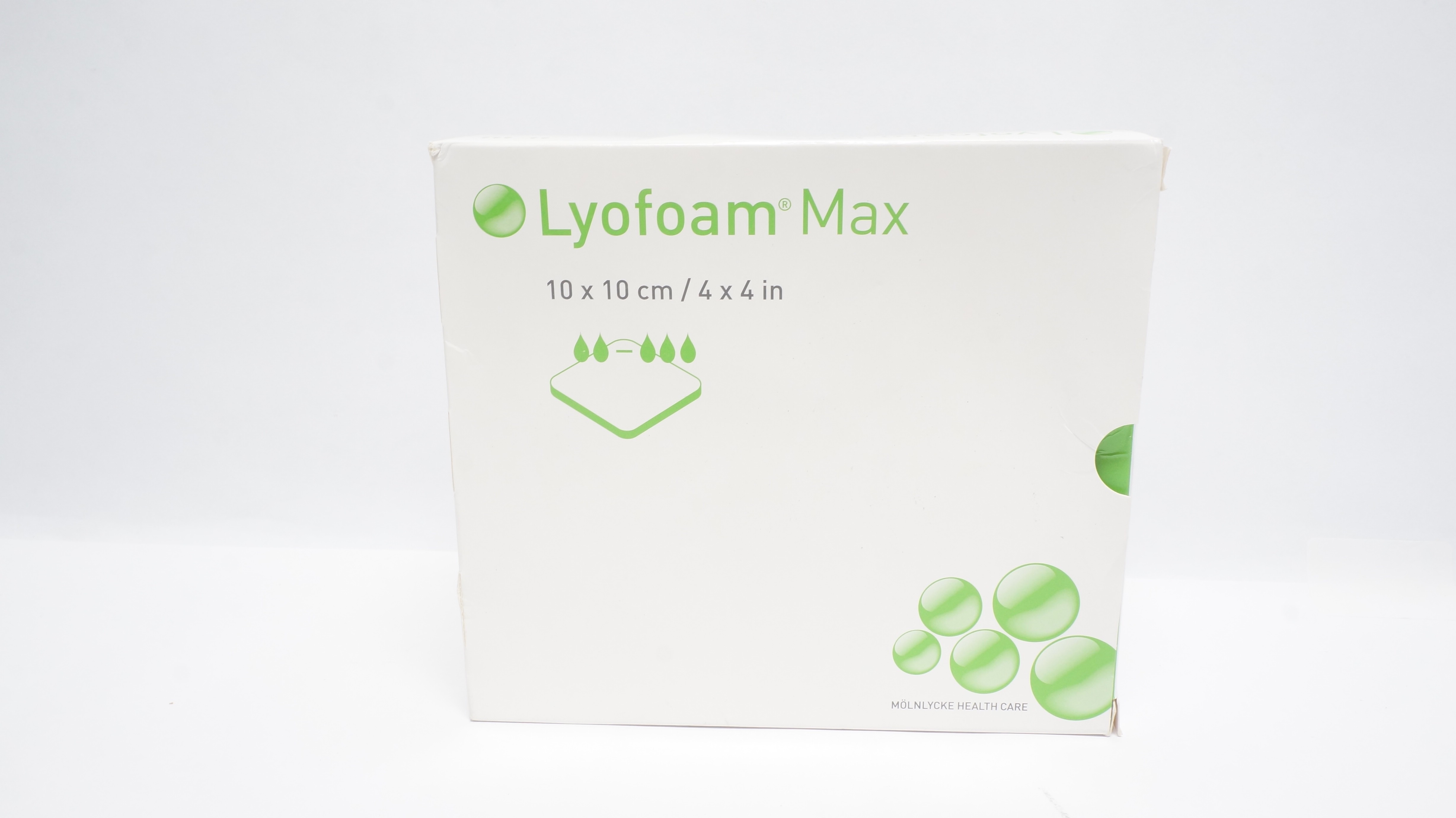 Molnlycke 603201 Lyofoam Max Absorbent Foam Dressing 4 x 4inch (x) - Box of 10