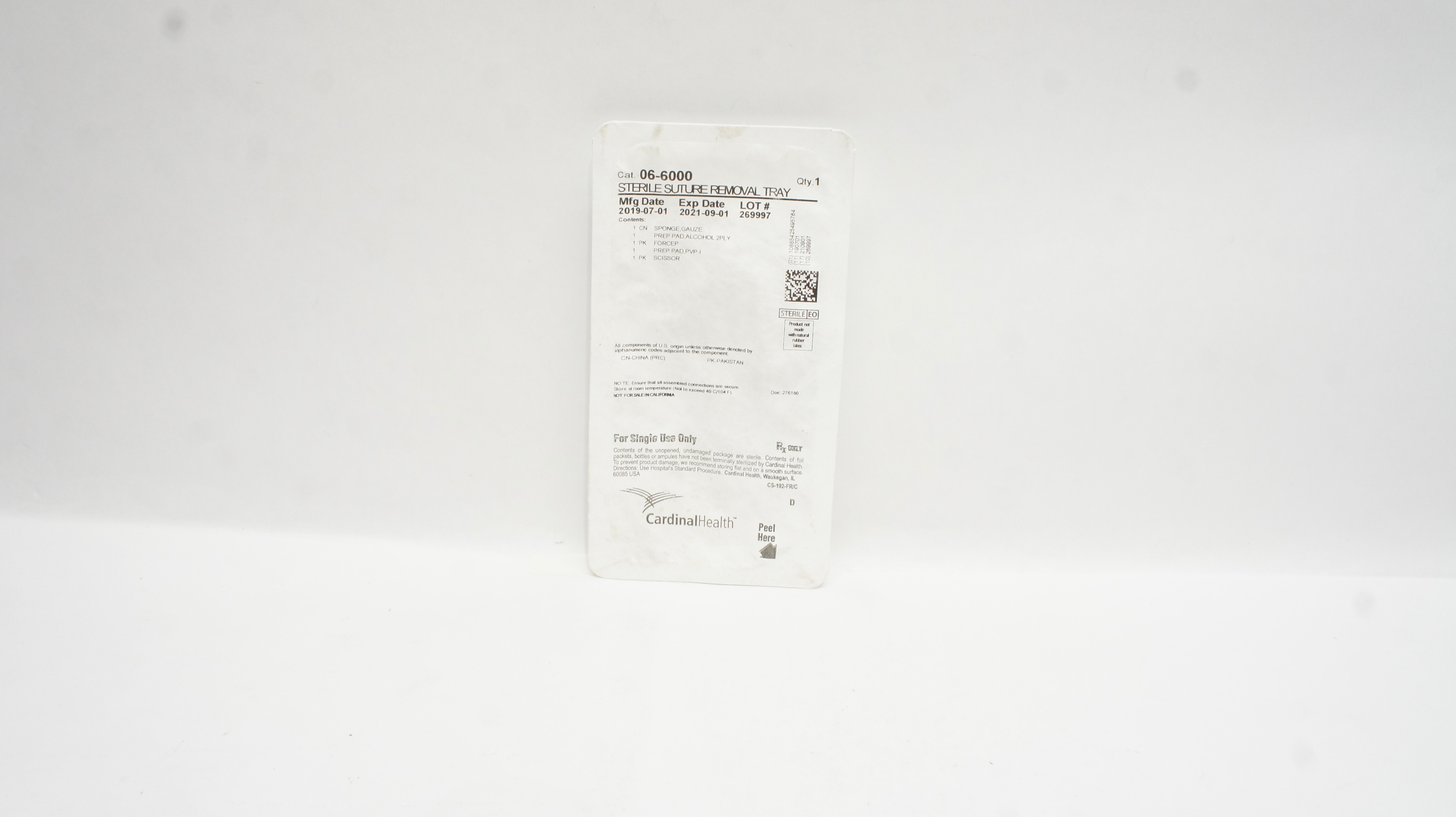 Cardinal Health 06-6000 Stre Removal Tray (x)