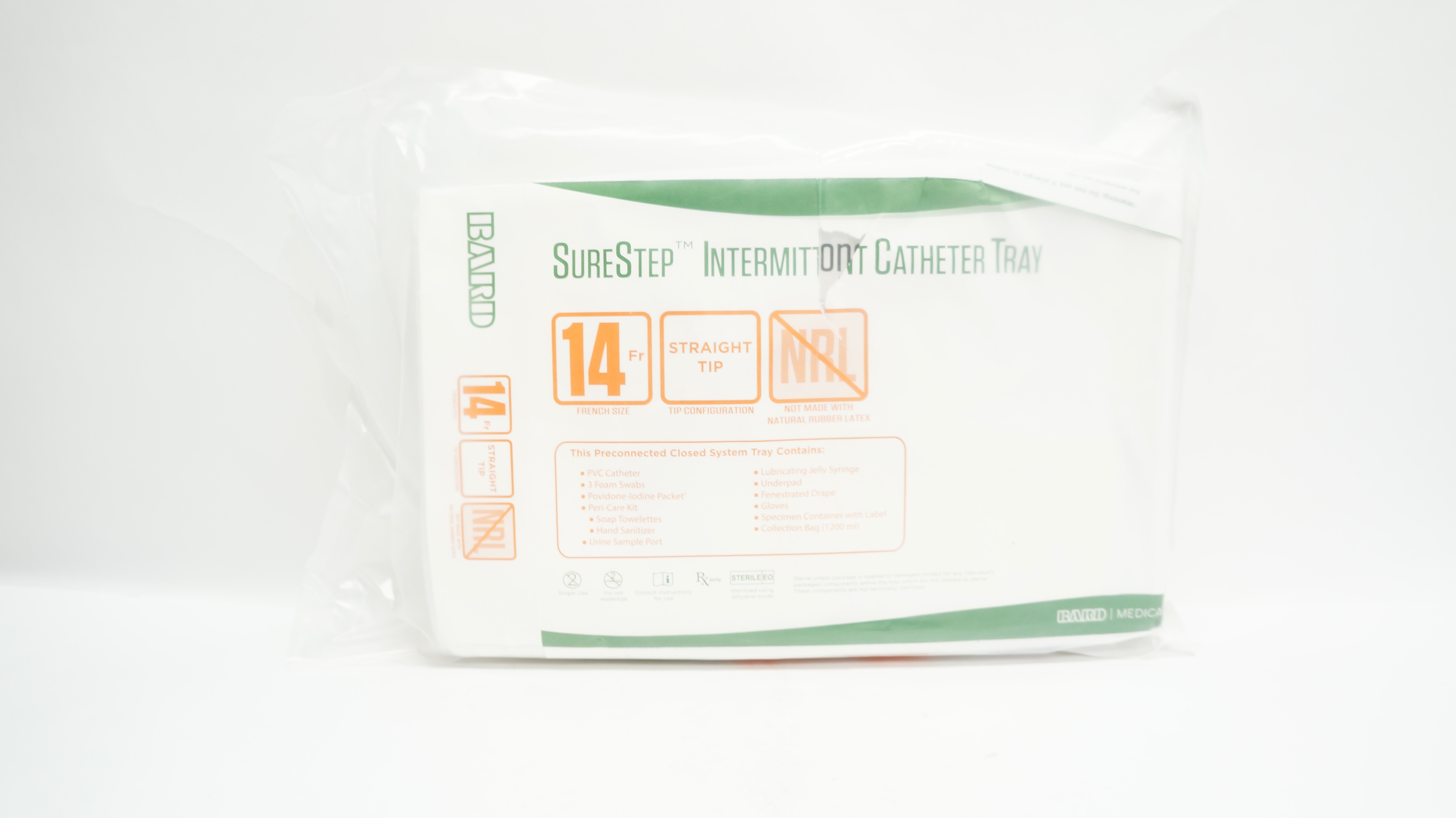 Bard INTP14 SuperStep Intermittent Cath. Tray, Straight Tip, 14Fr