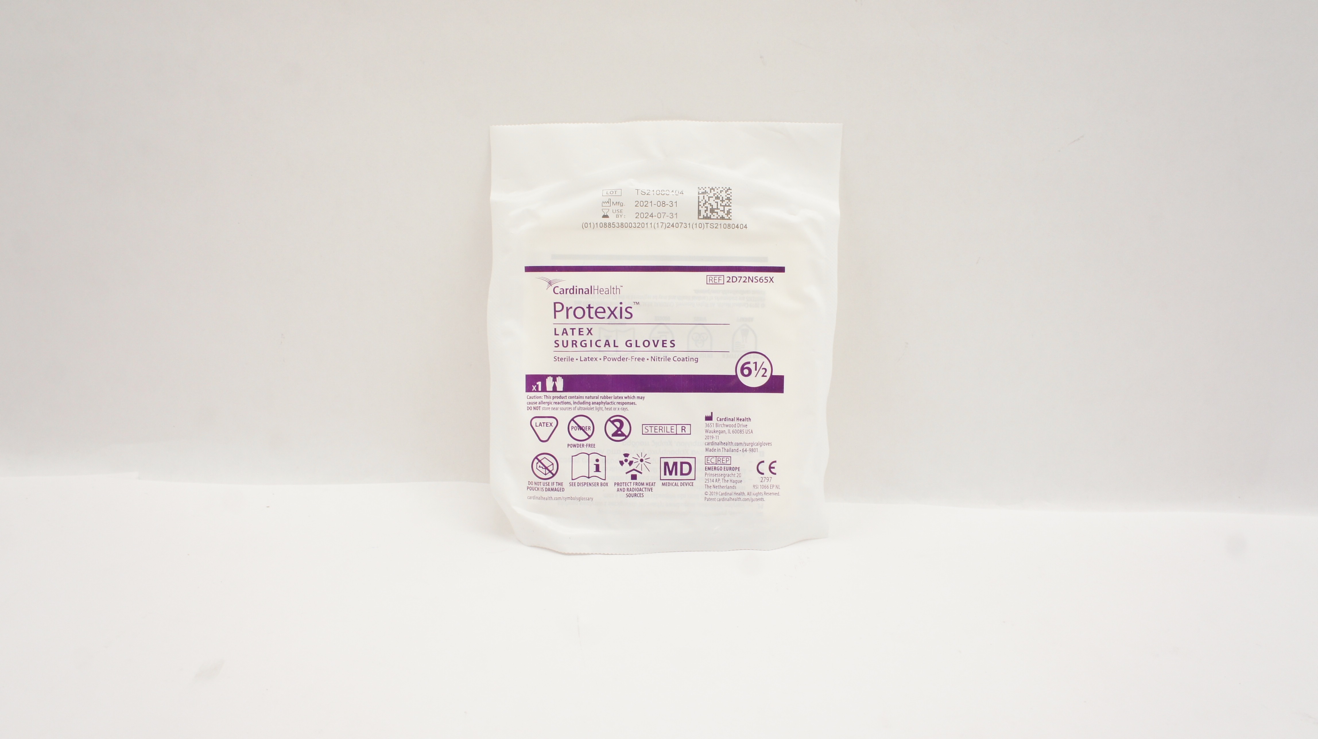 Cardinal Health 2D72NS65X Protexis Latex Surgical Gloves Size 6-1/2