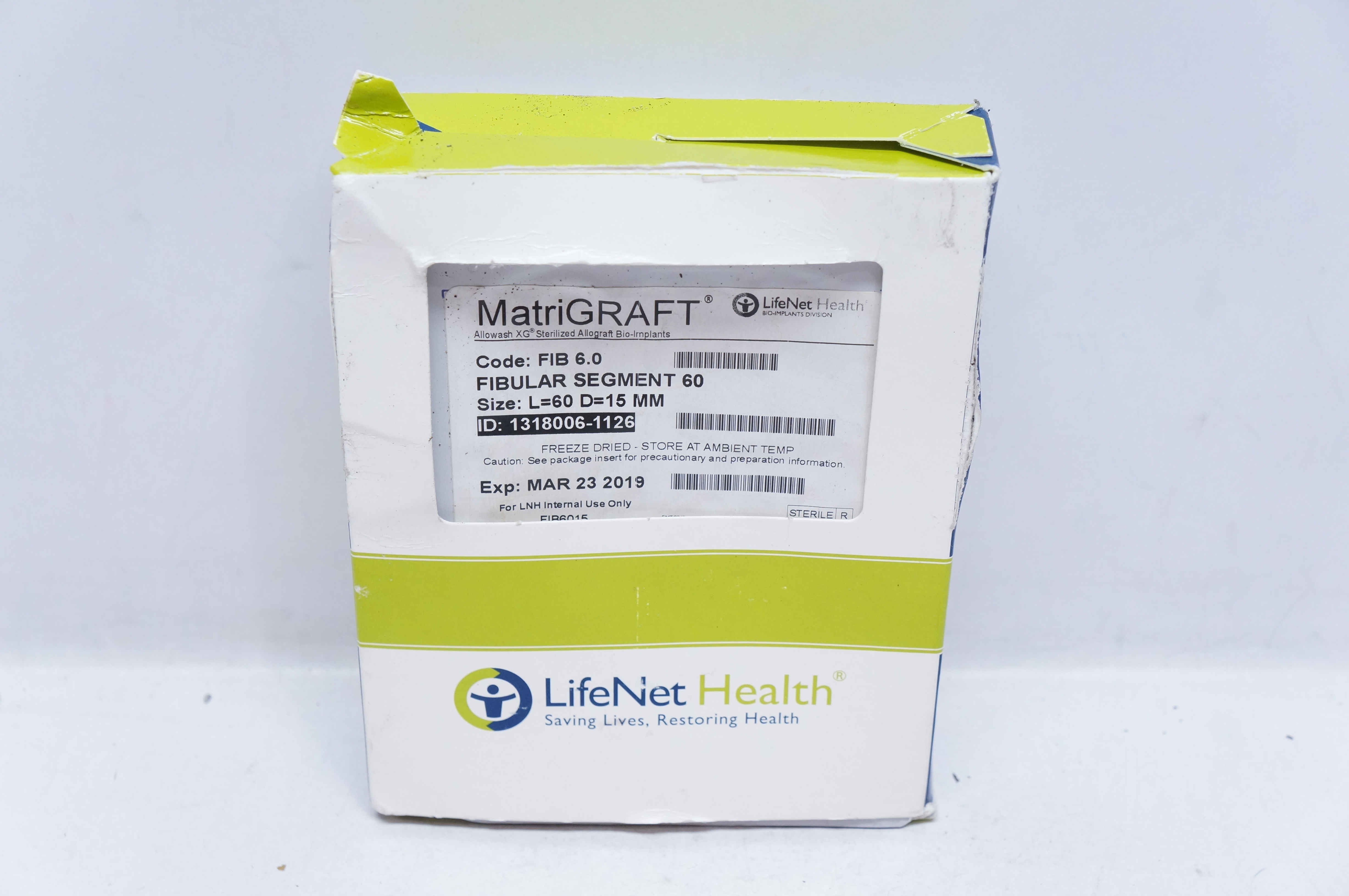 LifeNet Health MatriGraft Allowash XG Sterilized Allograft Bio-Implants (x)