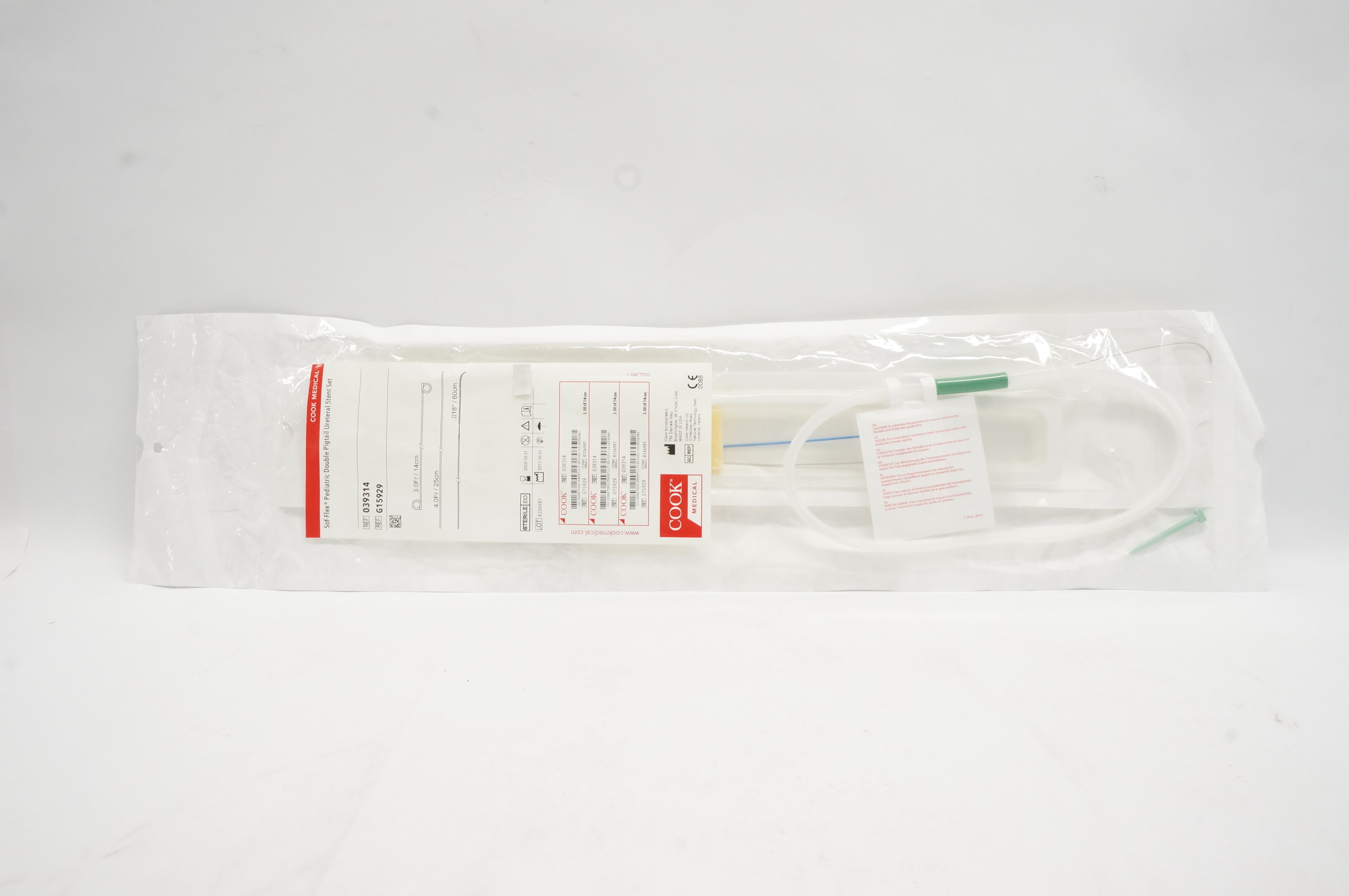Cook Medical G15929 Sof-Flex Pediatric Double Pigtail Ureteral Stent Set (x)