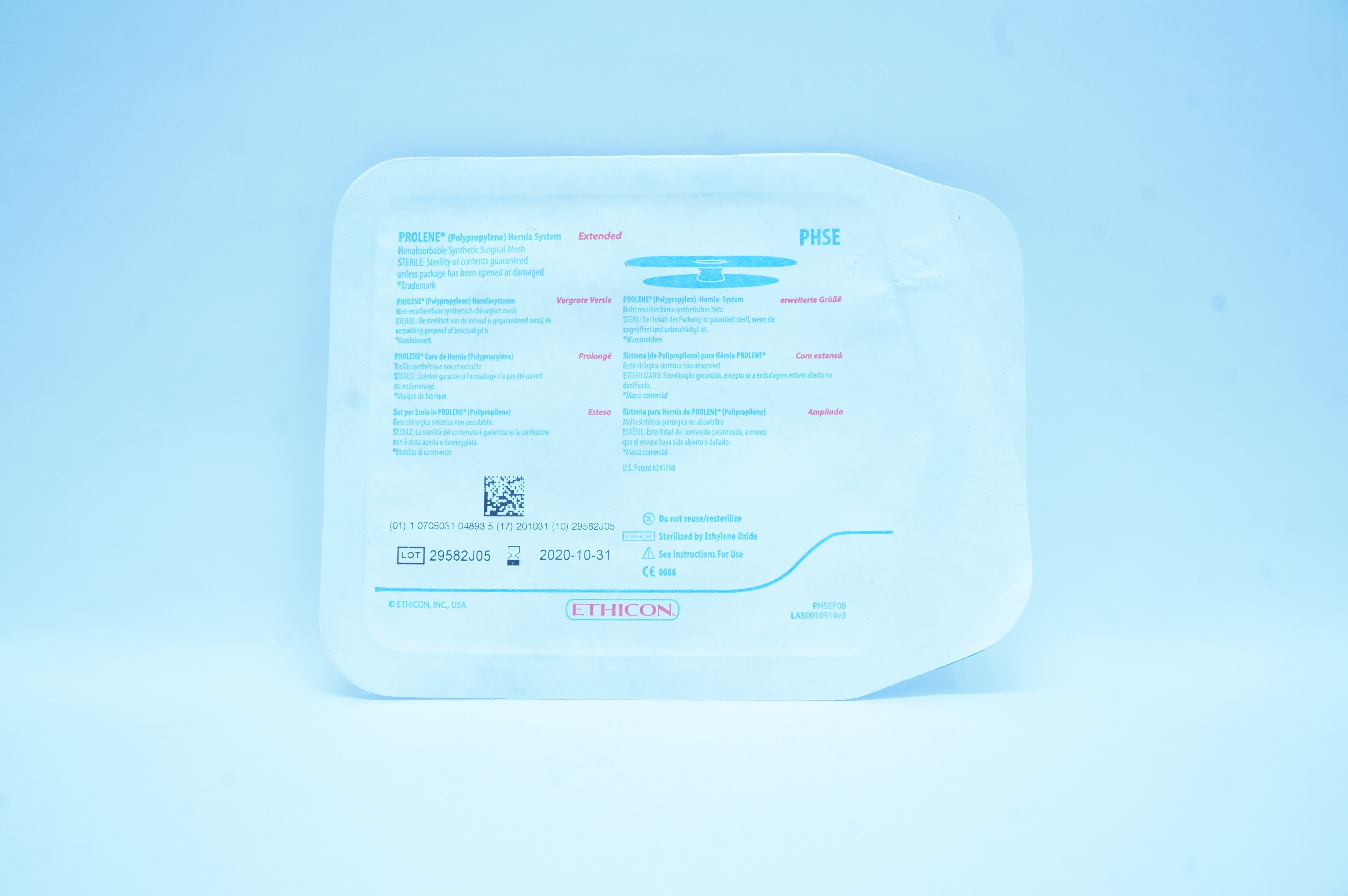 Ethicon PHSE Prolene Hernia System Nonabsorbable Synthetic Surgical Mesh (x)