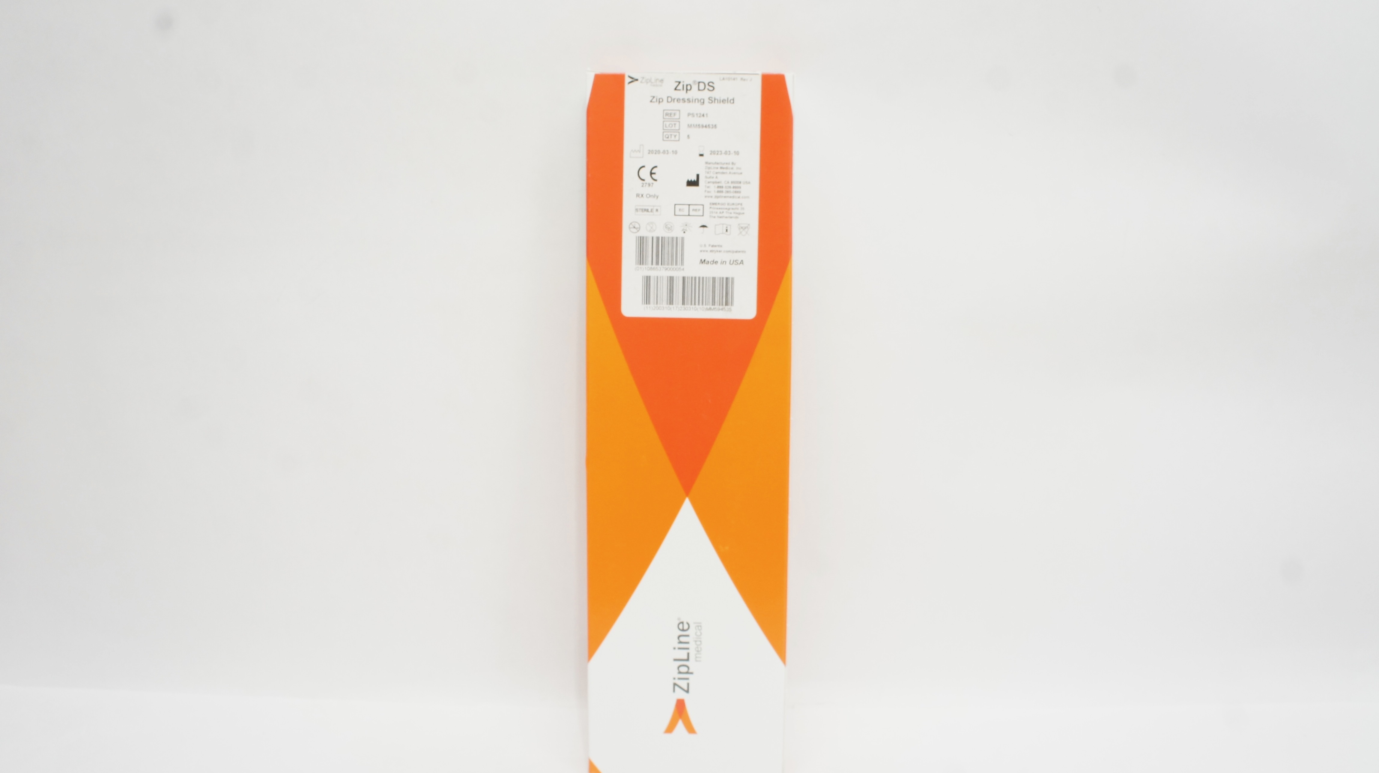 ZipLine PS1241 Zip DS Dressing Shield - Box of 5 (x)