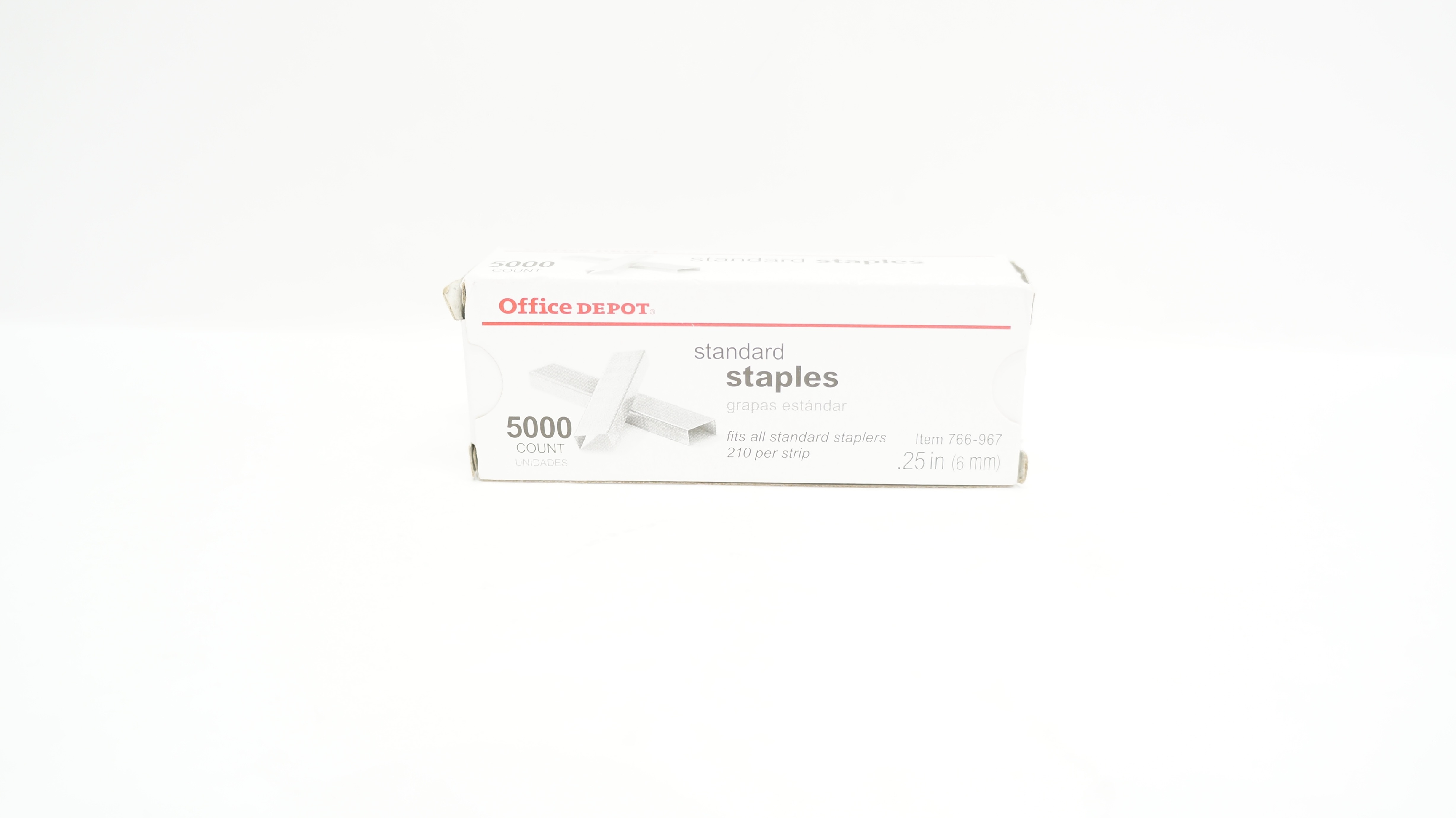 Office Depot 766-967 Standard Staples 0.25in. - Box of 5000
