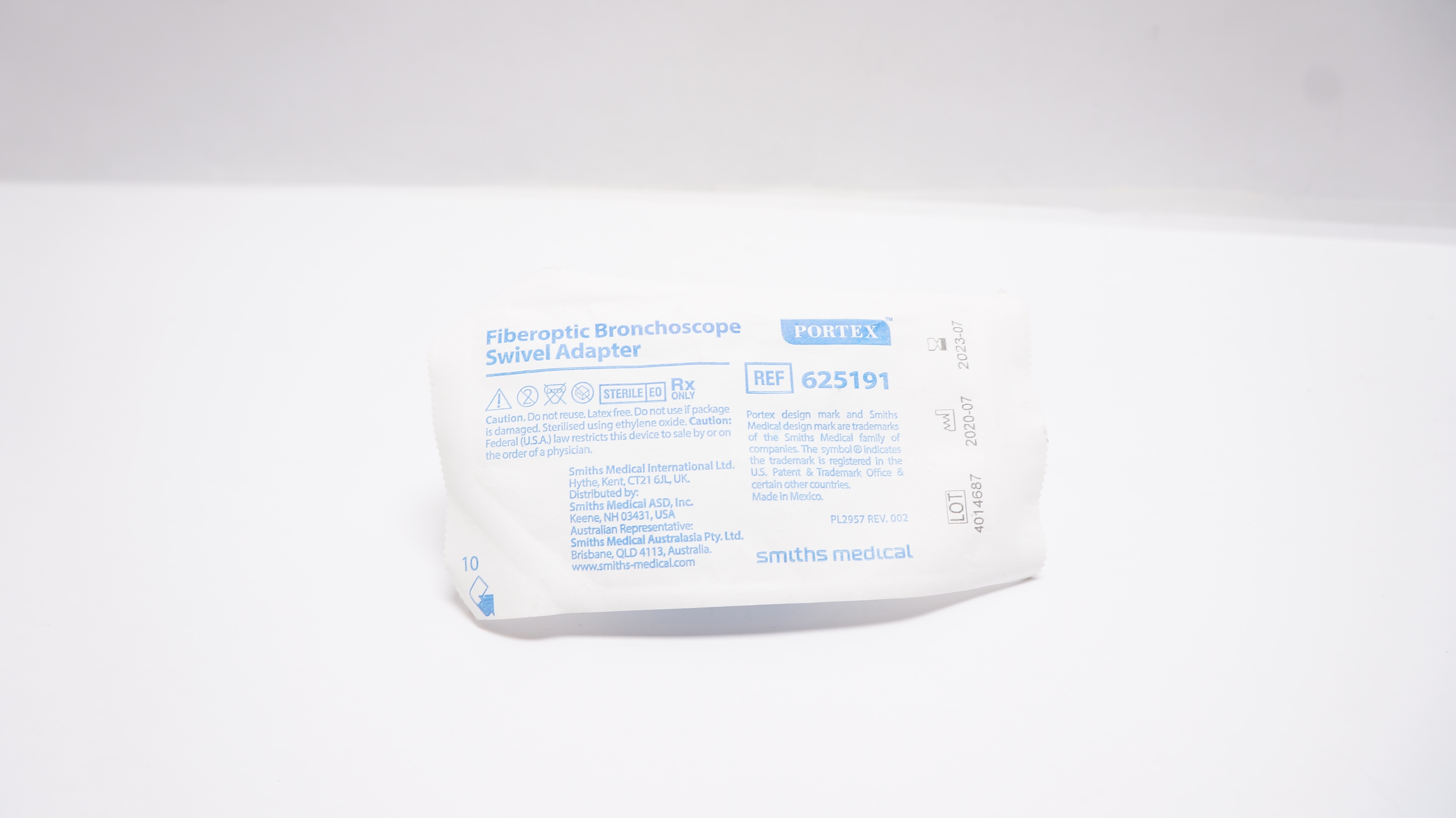 Smiths Medical 625191 Portex Fiberoptic Bronchoscope Swivel Adapter (x)