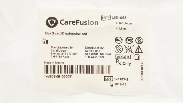 CareFusion ME1055 MaxGuard Extension Set  ≈4.9mL  ≈30inch (x)
