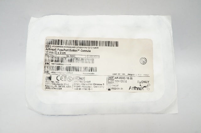 Arthrex AR-6592-10-30 PassPort Button Cannula 10mm ID x 3cm (x)
