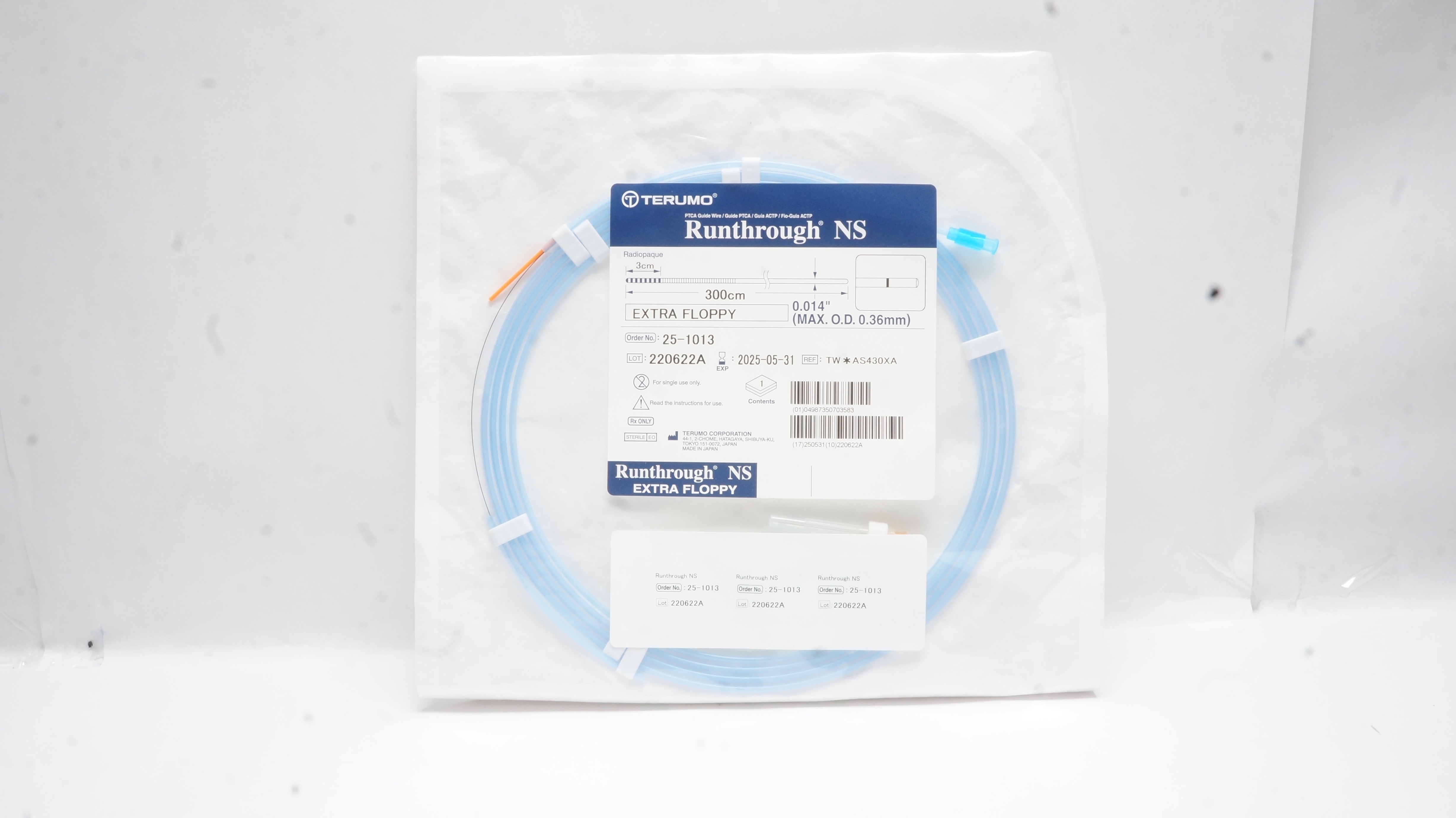 Terumo TW*AS430XA Runthrough NS Extra Floppy 0.014 inch x 300 cm