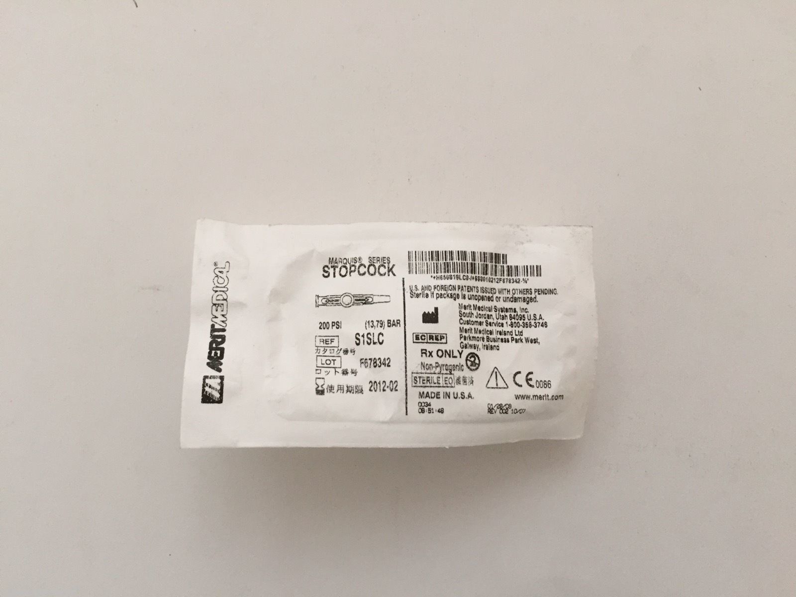 S1SLC ~ Merit Stopcock 200PSI (x) ~ Lot of 48