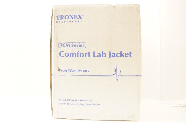 Tronex TCM50930G TCM Series Comfort Lab Jacket, Size LG, Color Green -Case of 50