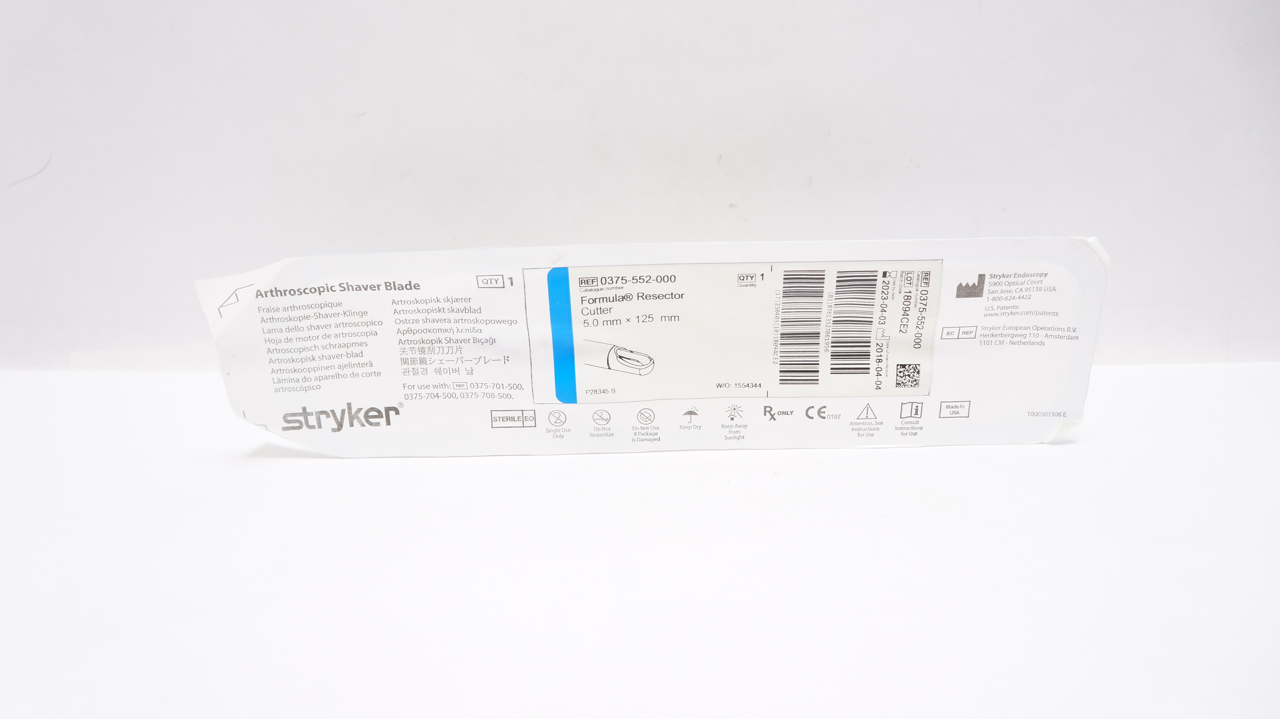 Stryker 0375-552-000 Formula Arthroscopic Shaver Blade 5.0mm (x)