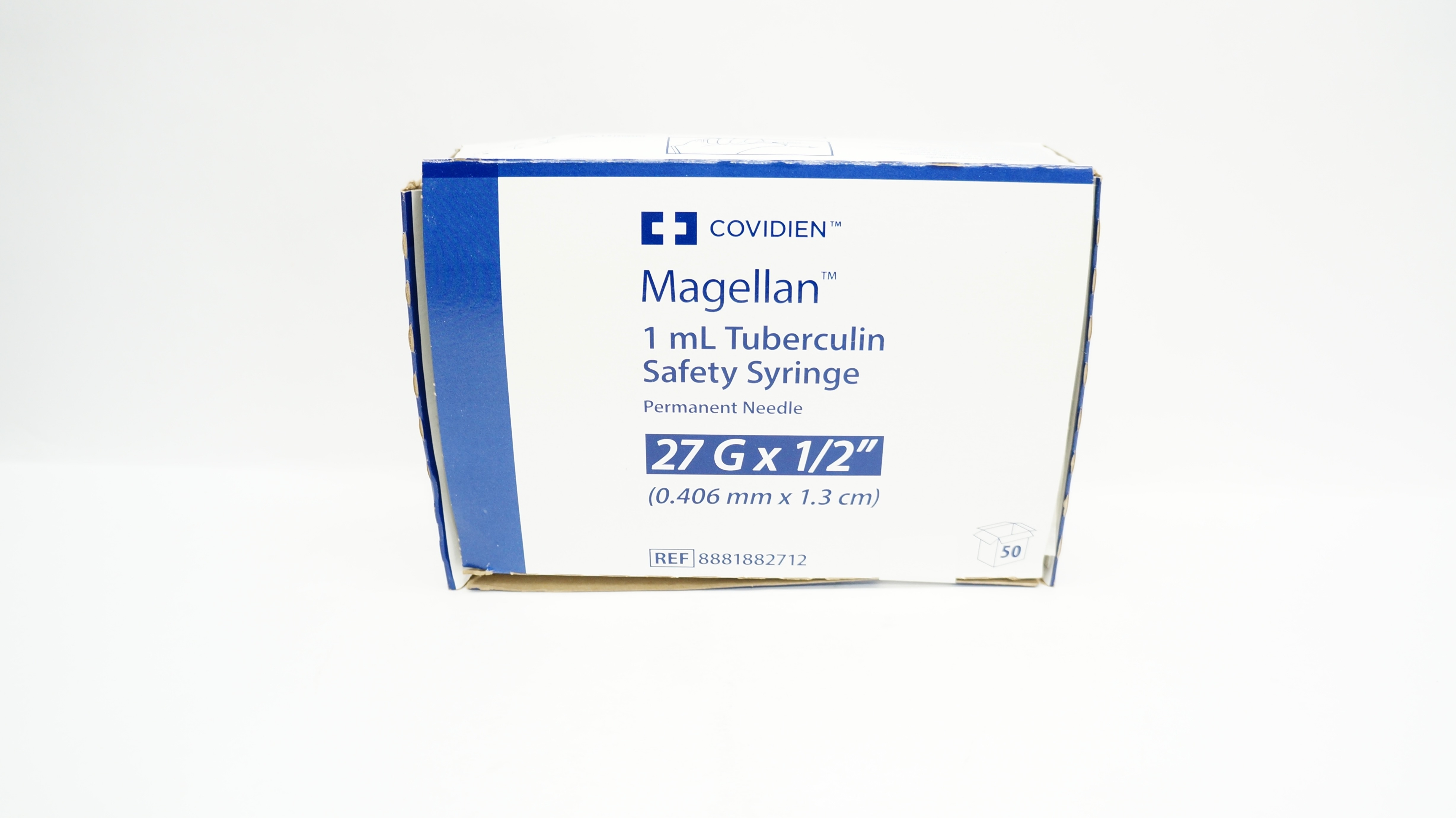 Covidien 8881882712 Magellan 1mL Tuberculin Syringe 27G x 1/2inch - Box of 50