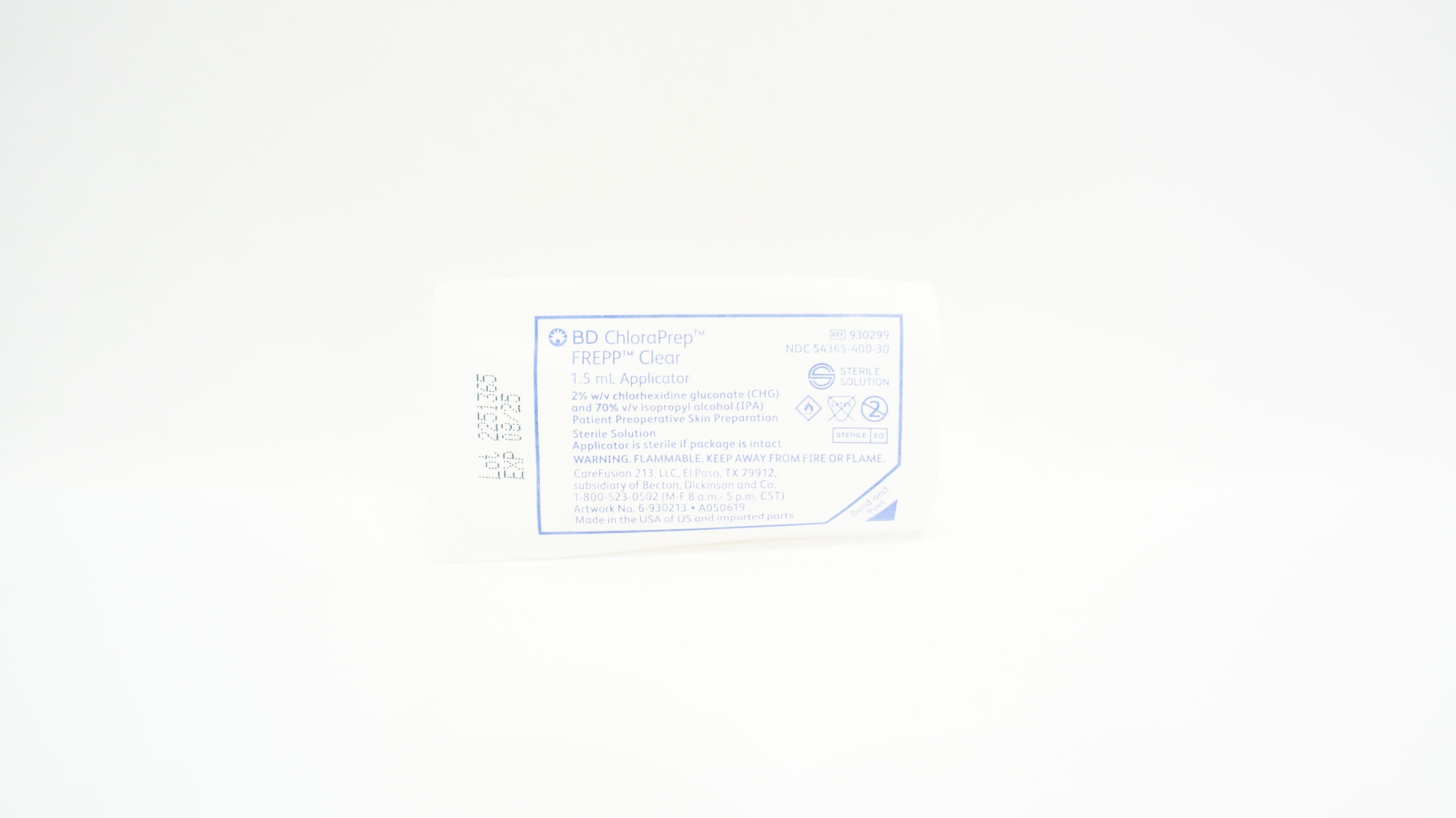 BD 930299 ChloraPrep FREPP Clear  Applicator 1.5 mL
