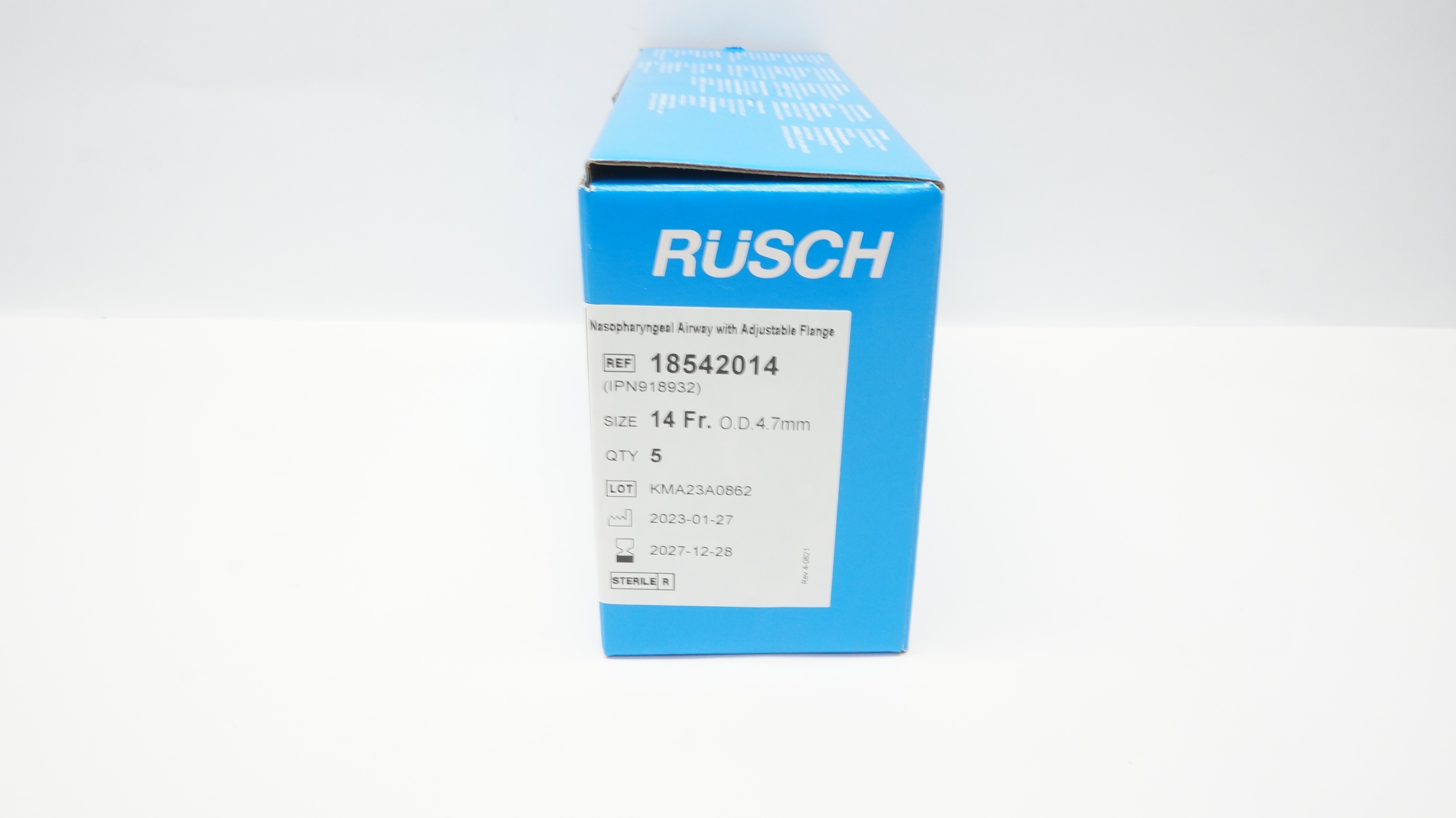 Teleflex 18542014 Rusch Nasopharyngeal Airway w/Adjustable Flange 14Fr -Box of 5
