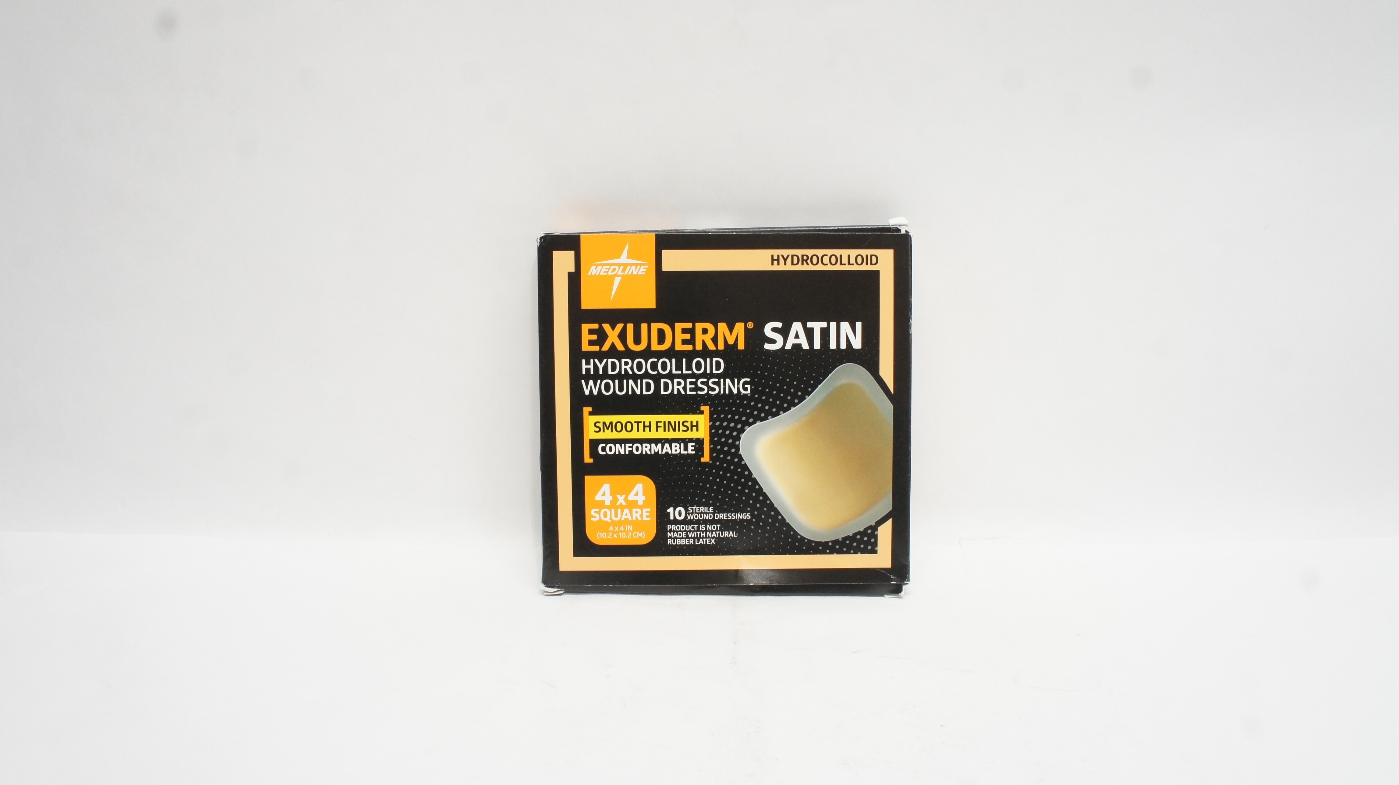 Medline MSC5444 Exuderm Satin Hydrocolloid Wound Dressing 4 x 4inch - Box of 10