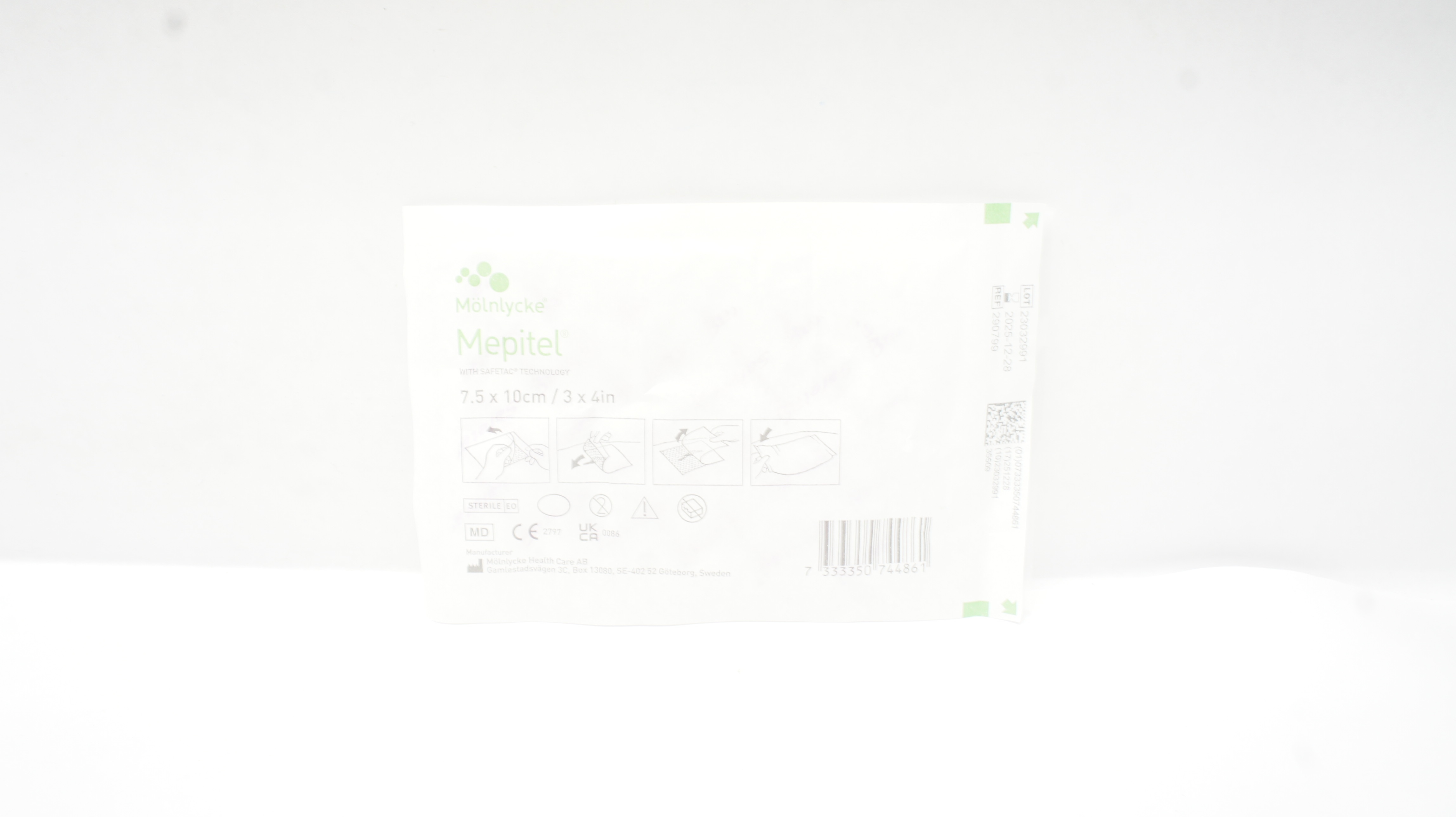 Mölnlycke 290799 Mepitel Silicone Dressing with Safetac Technology 3 x 4inch