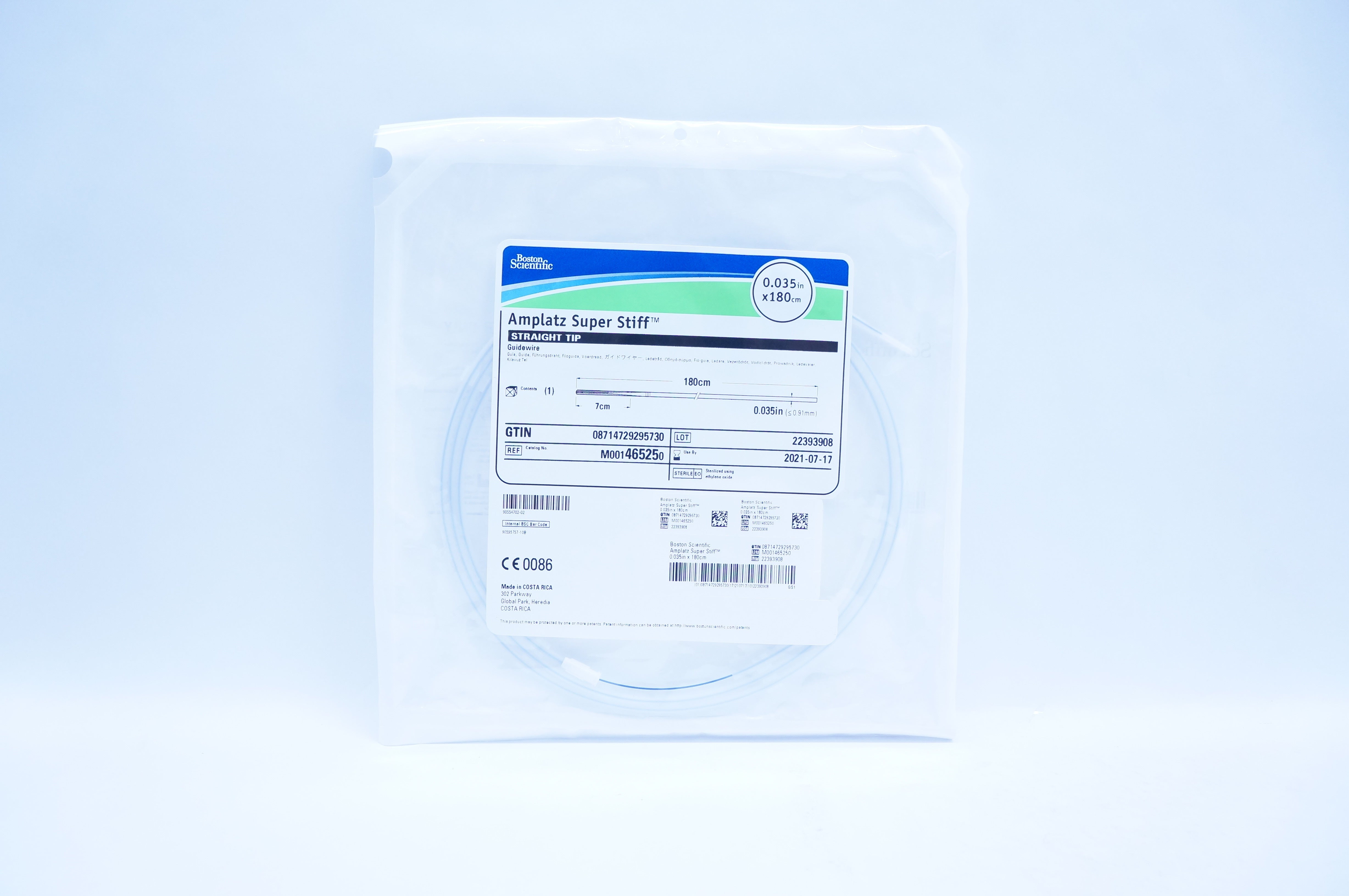 Boston Scientific M001465250 Amplatz Super Stiff Guidewire 0.035 inch x 180 cm
