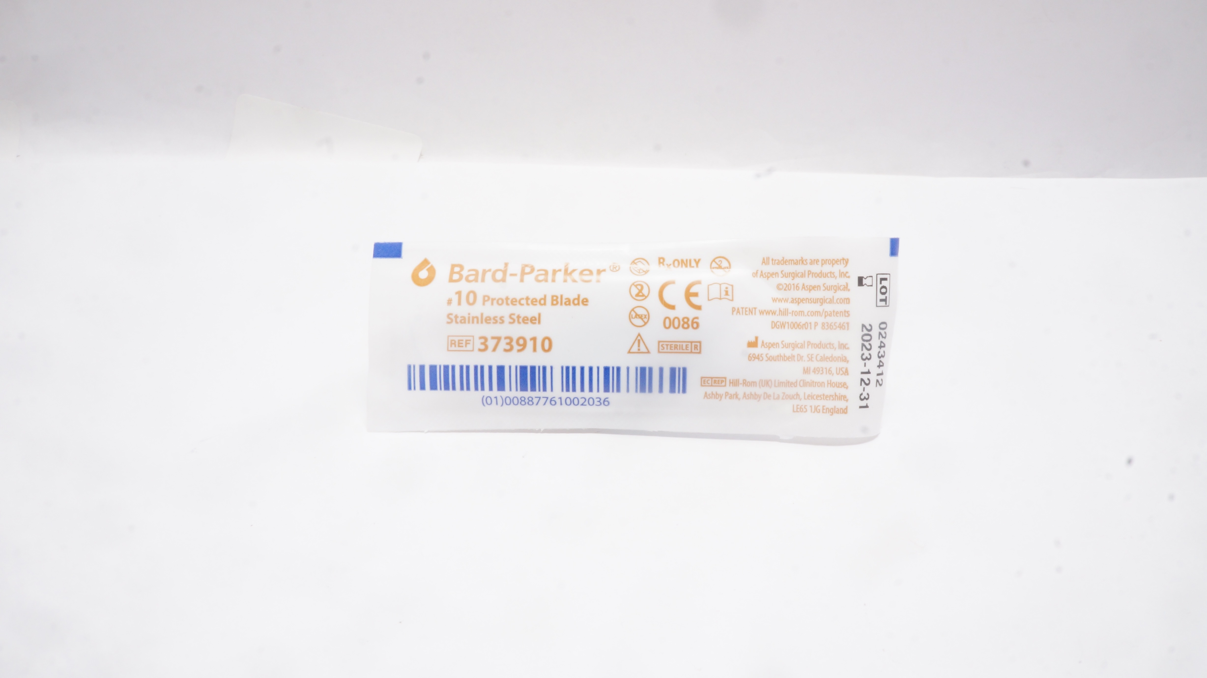 Aspen Surgical 373910 Bard Parker Protected Blade Stainless Steel #10