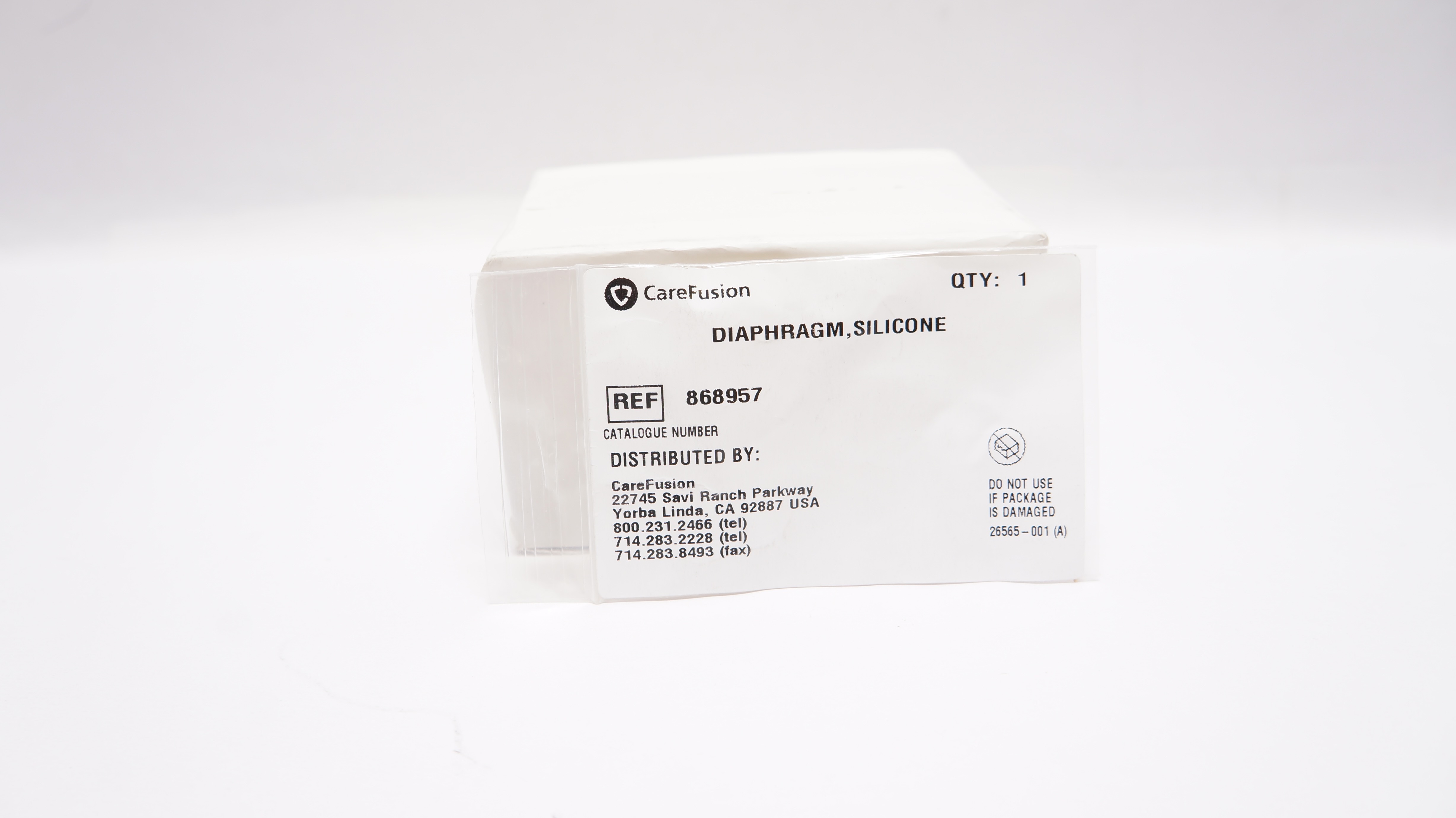 CareFusion 868957 Diaphragm, Silicone Valve