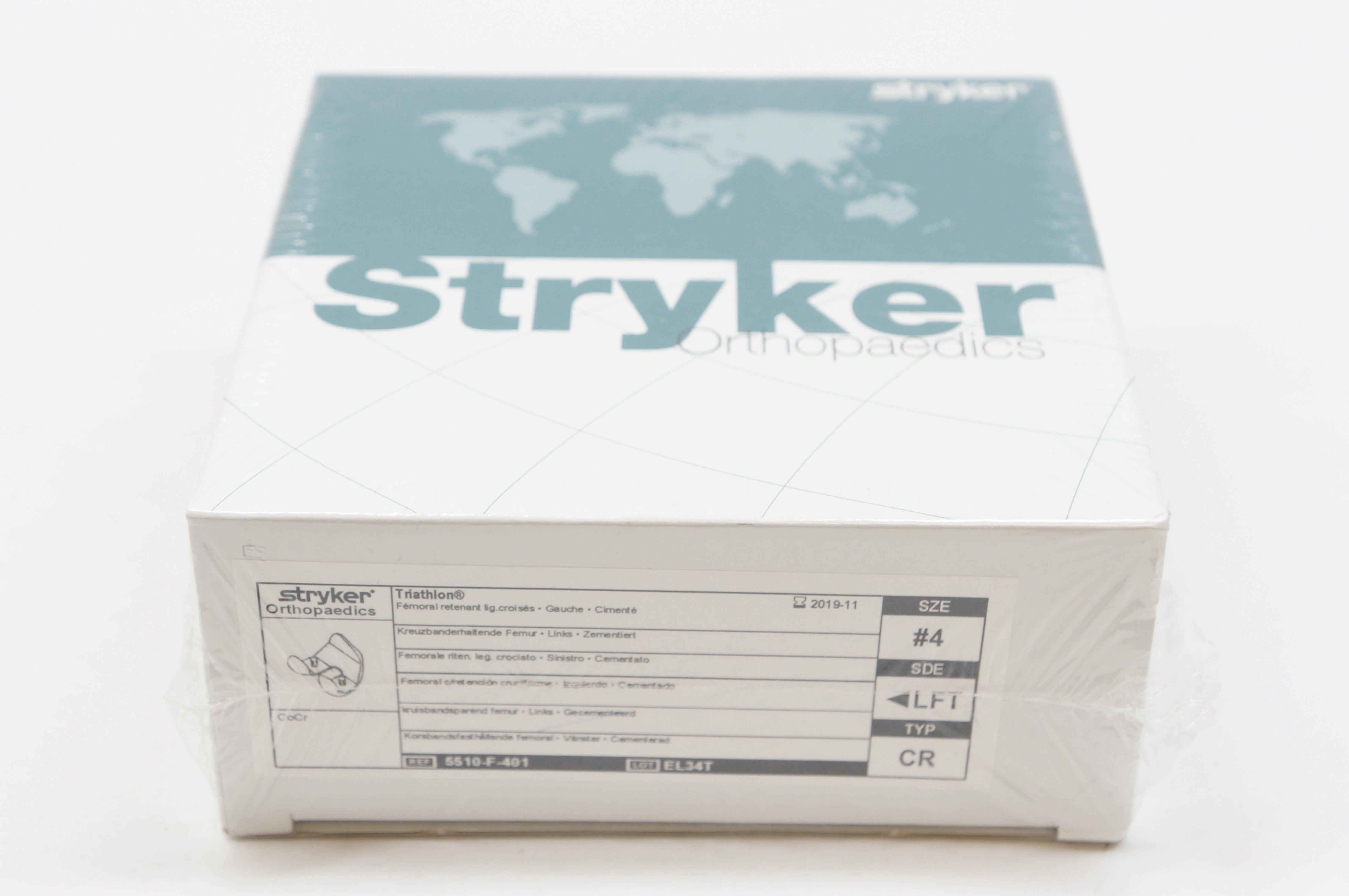Stryker 5510-F-401 Triathlon Cruciate Retaining Femoral, Size #4, CR (x)