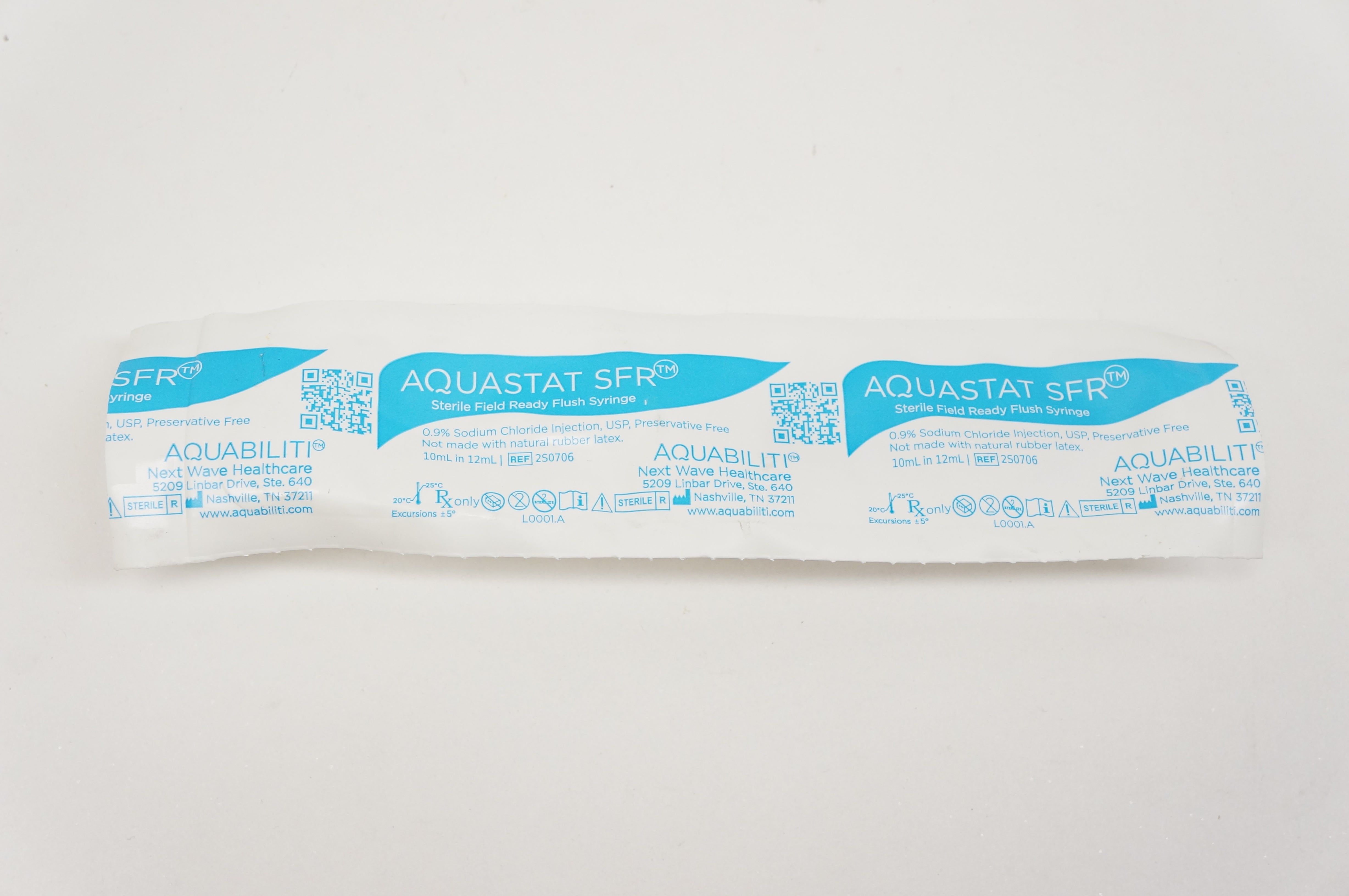 Aquabiliti 2S0706 Aquastat SFR Sterile Field Ready Flush Syringe 10ml inch