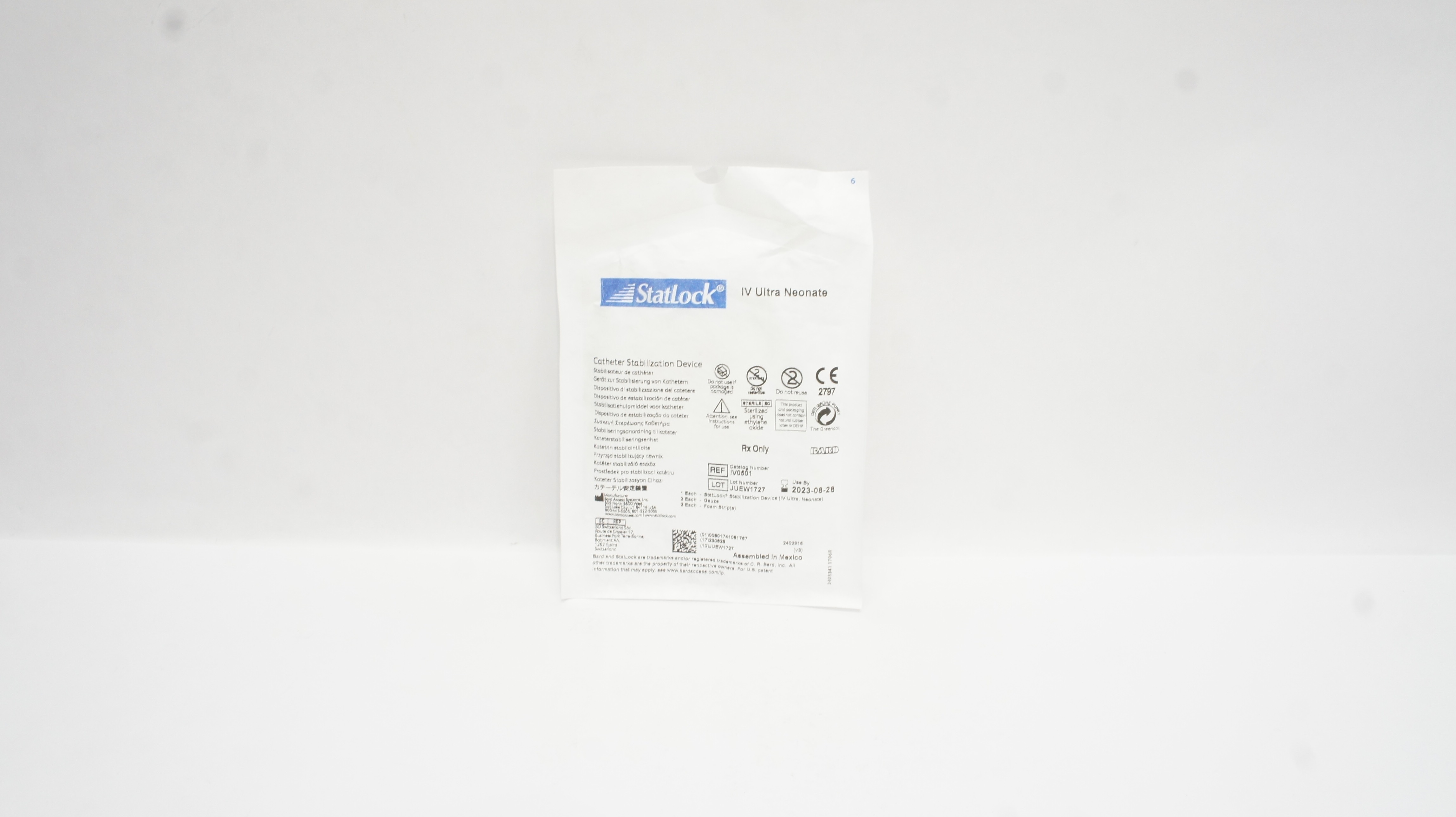 Bard IV0501 StatLock IV Ultra Neonate Cath. Stabilization Device (x)