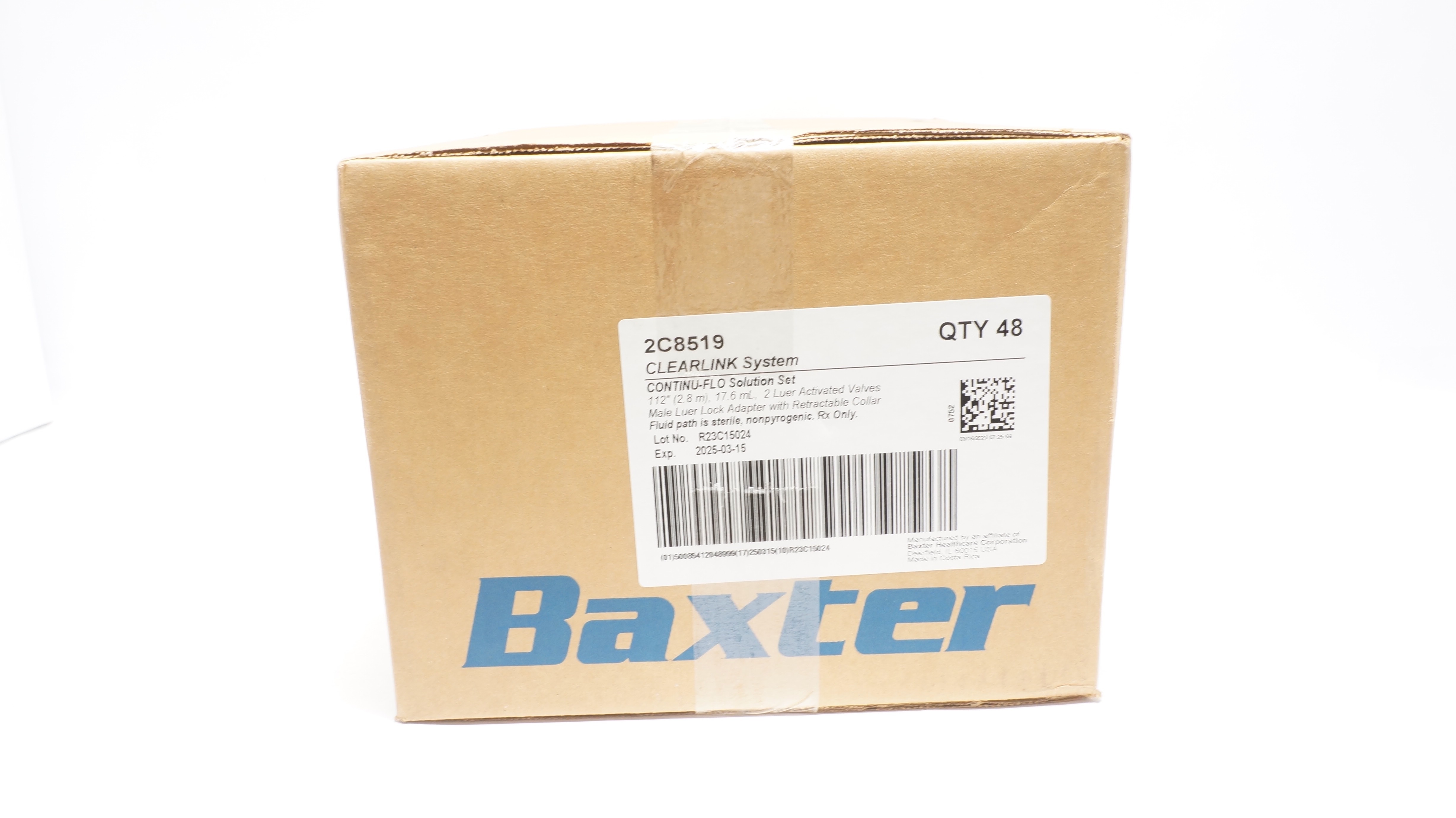 Baxter 2C8519S Clearlink Continu-Flo Solution Set 112In (x) -  Box of 48