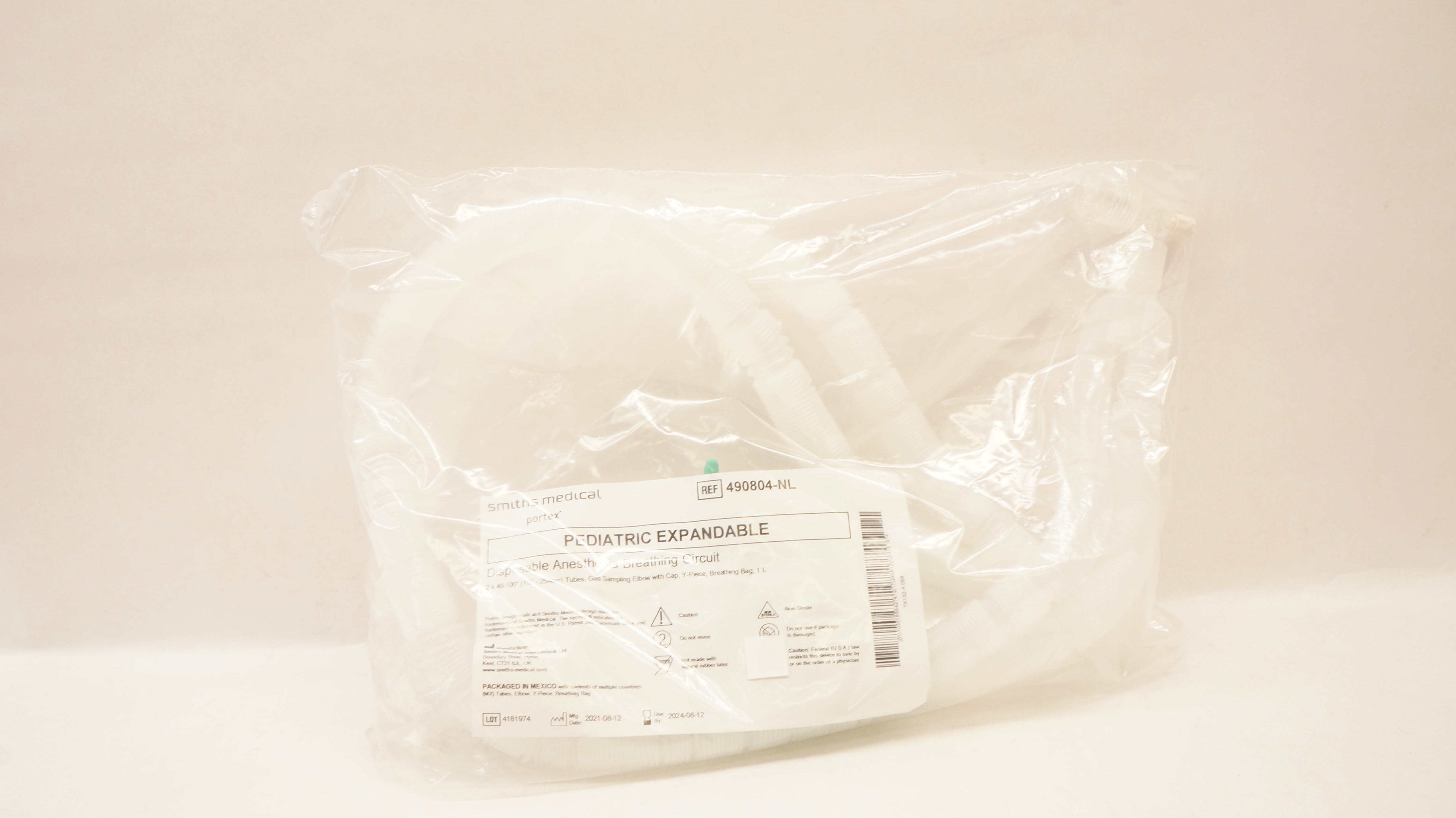 Smith Medical 490804-NL Pediatric Disposable Anesthesia Breathing Circuit
