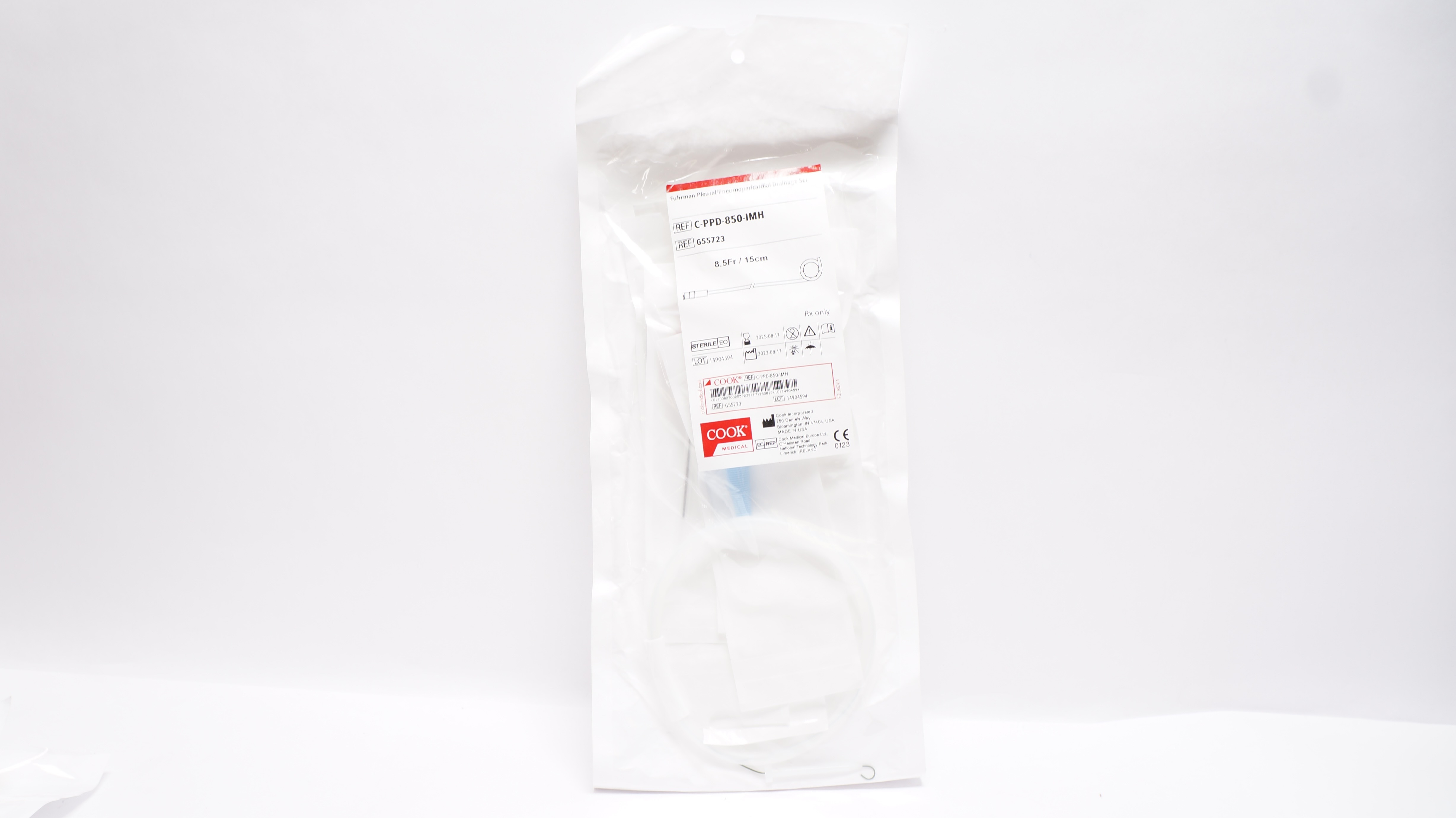 Cook Medical G55723 Fuhrman Pleural/Pneumopericardial Drainage Set 8.5Fr