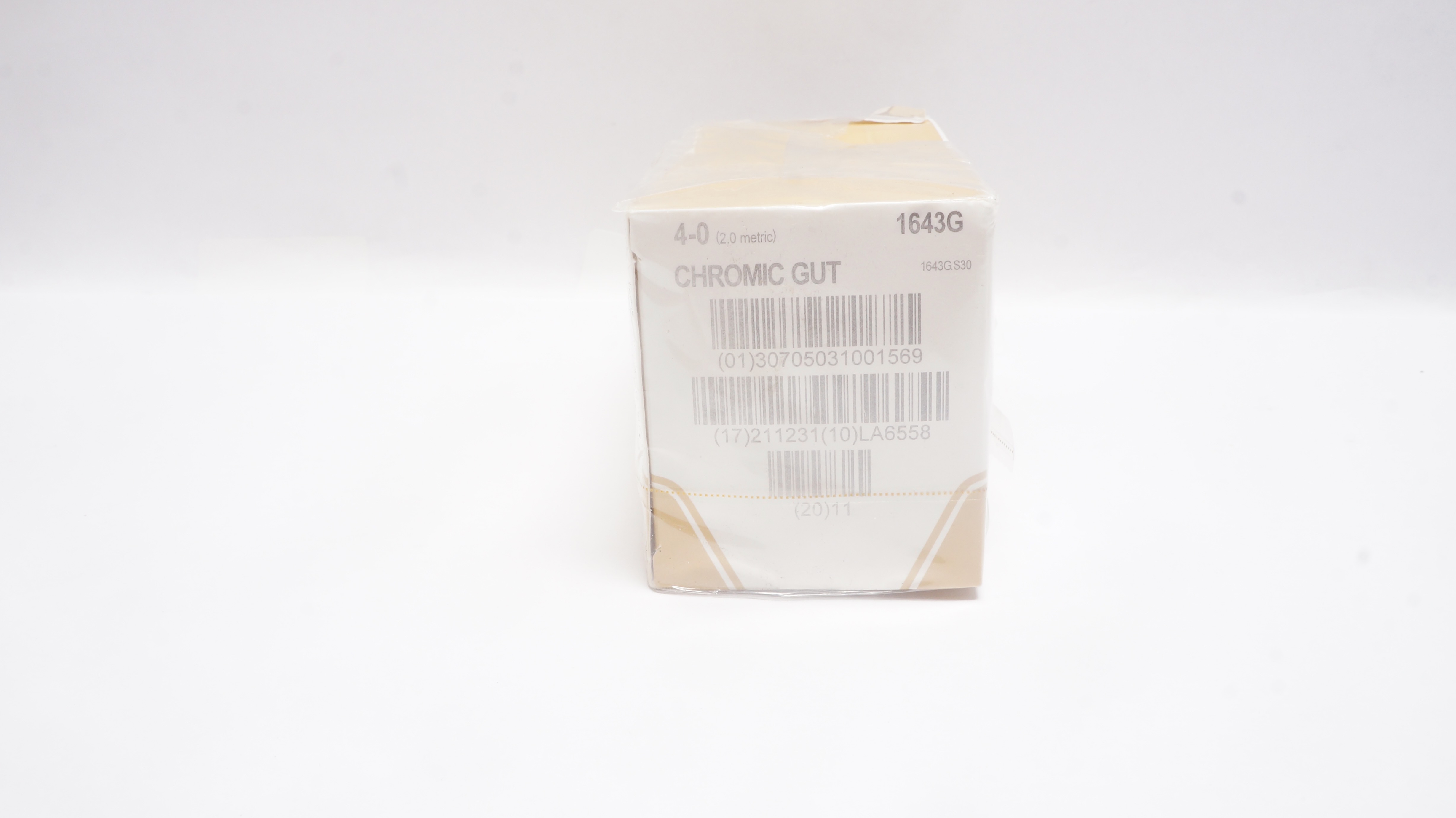 Ethicon 1643G Chromic Gut 4-0 PS-4 16mm 1/2c Reverse Cutting 18in (x)- Box of 12