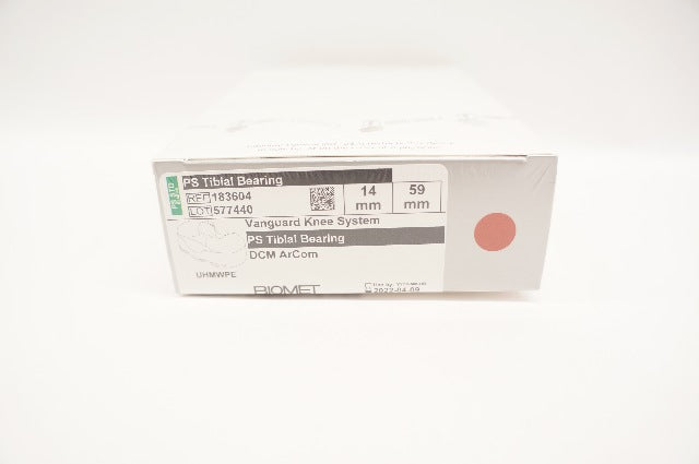 Biomet 183604 Vanguard PS Tibial Bearing 59 x 14mm (x)