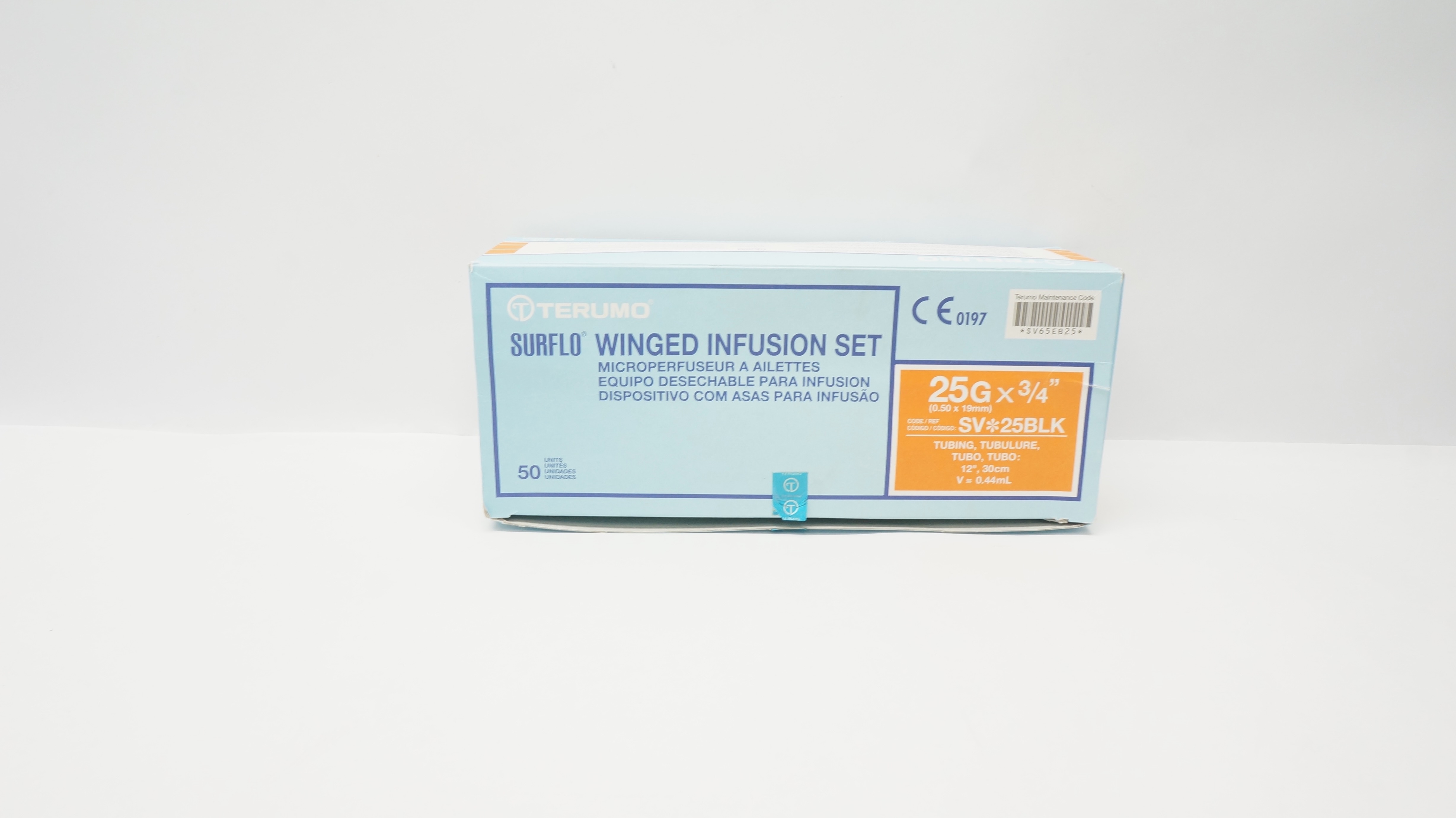 Terumo SV-25BLK SURFLO Winged Infusion Set 25G x 3/4inch(x)-Box of 21