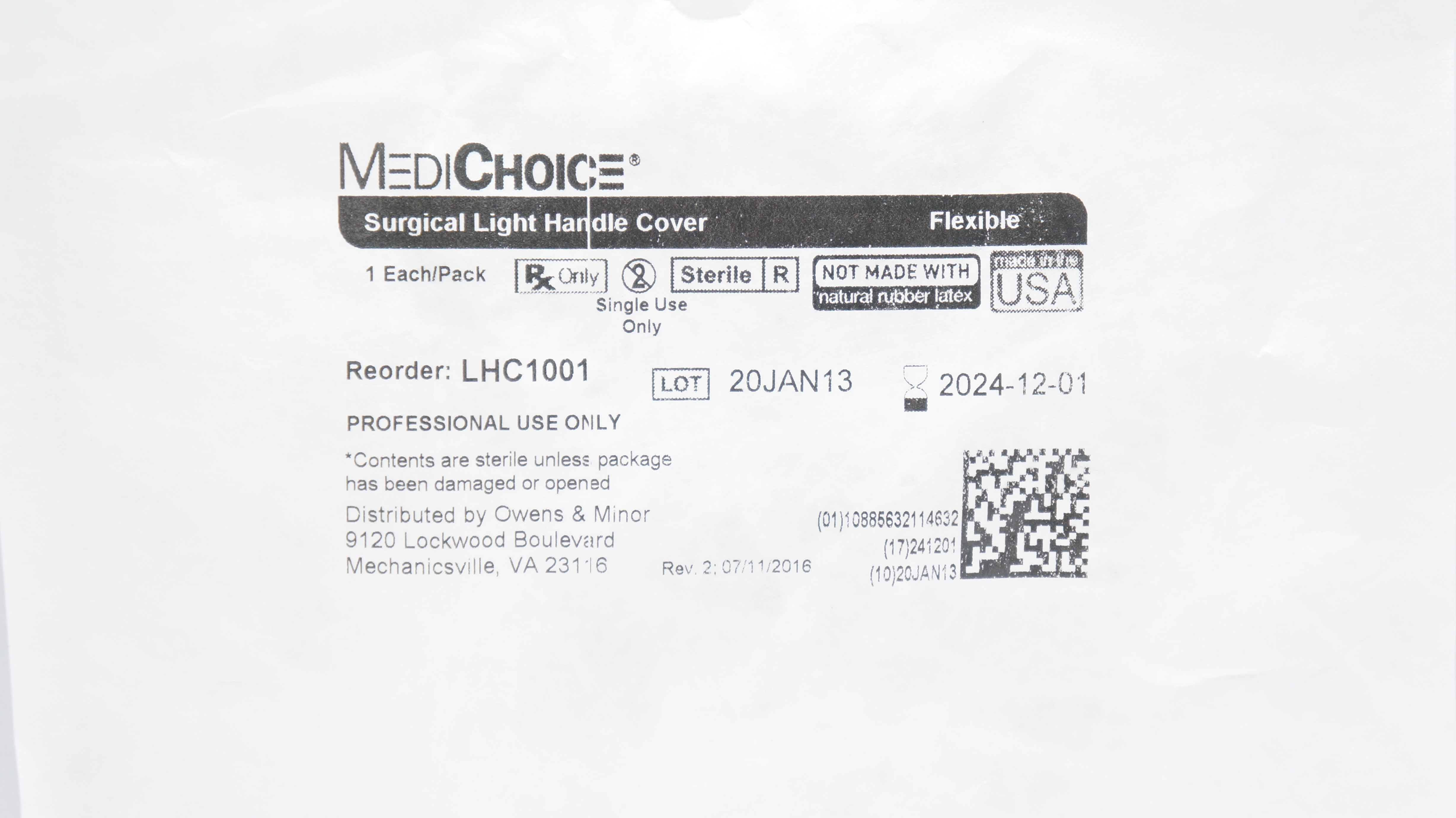 MediChoice LHC1001 Surgical Light Handle Cover Flexible