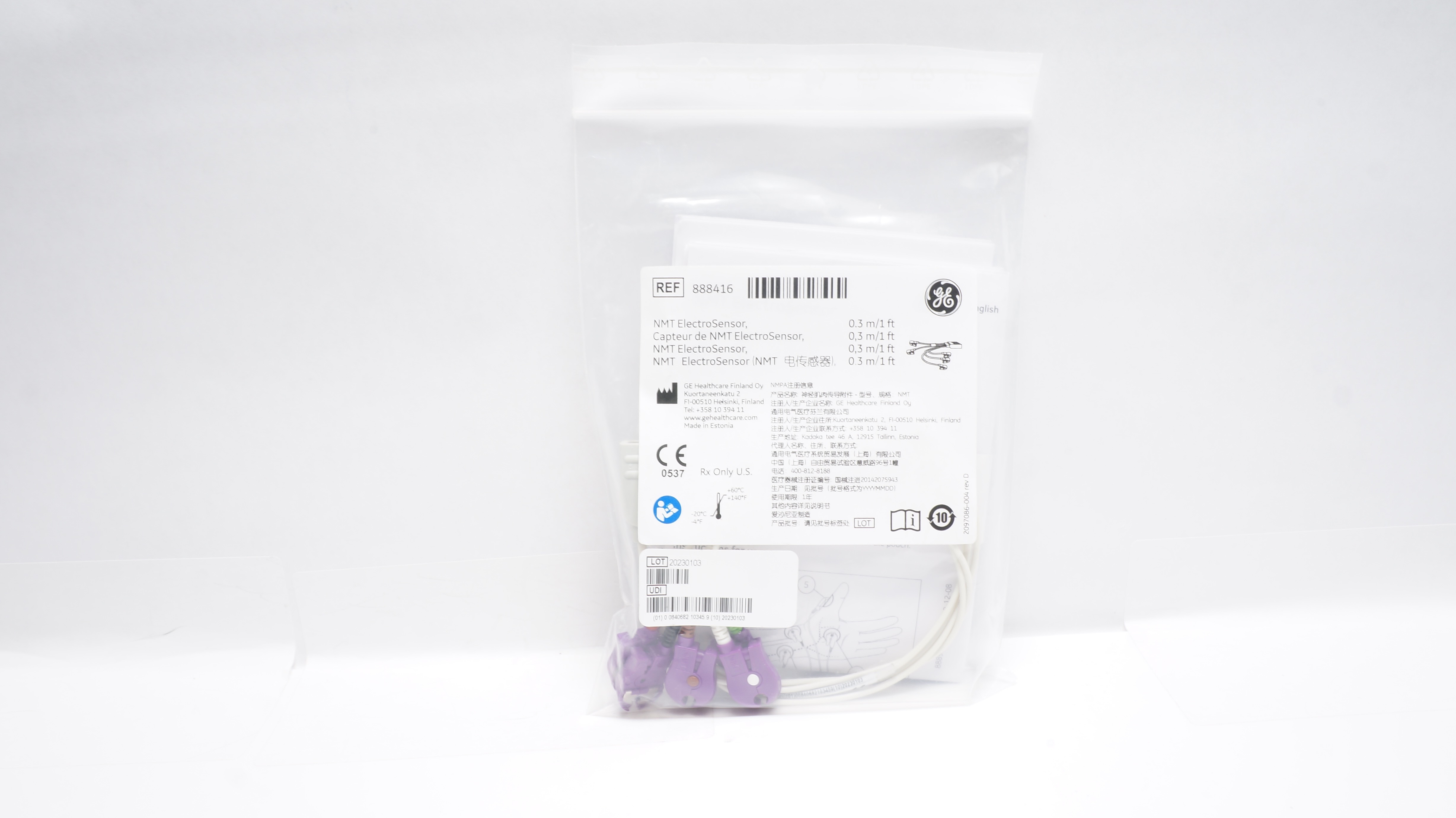 GE Healthcare 888416 NMT ElectroSensor 0.3m/1Ft