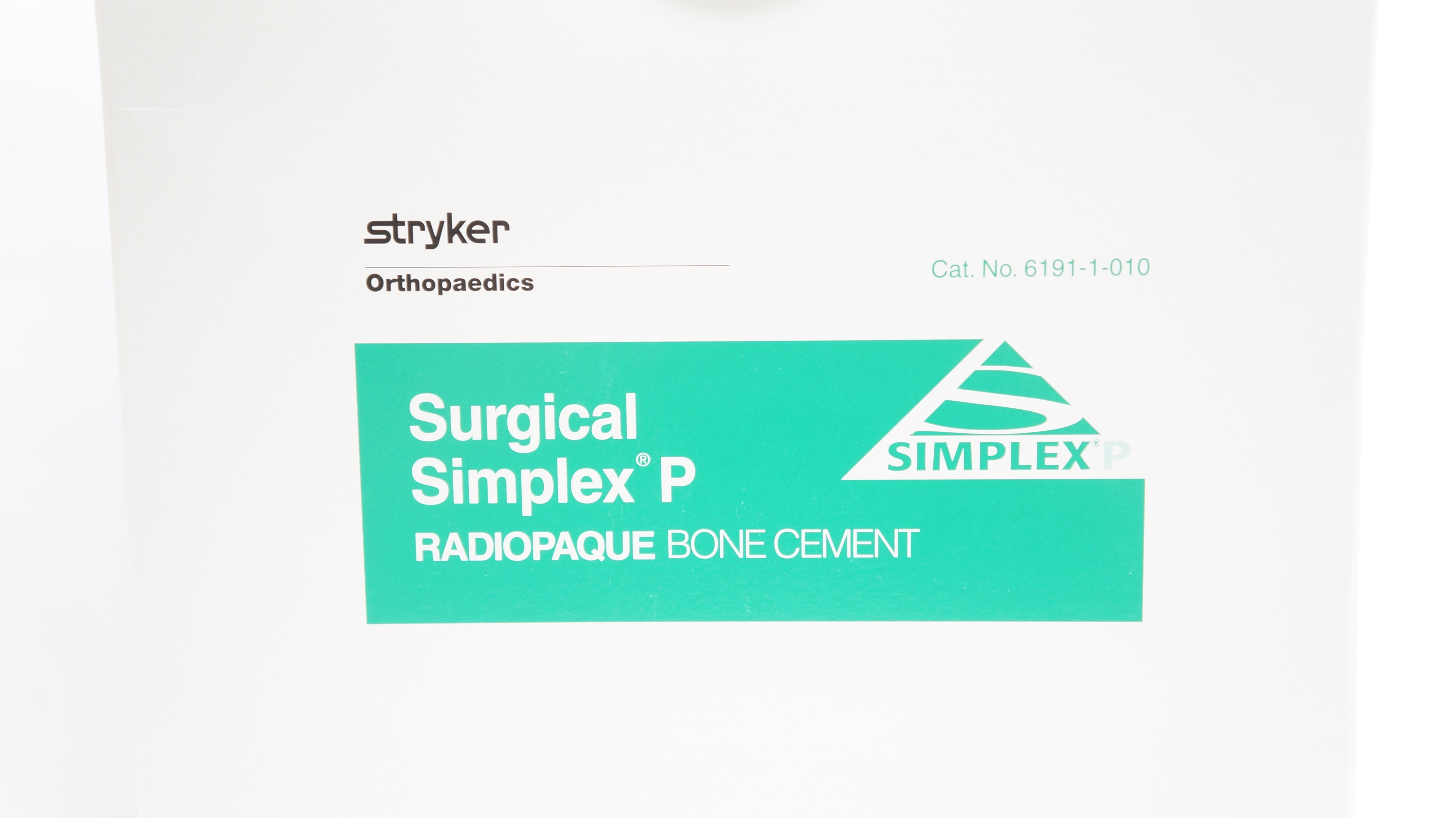 Stryker 6191-1-010 Simplex P Surgical Radiopaque Bone Cement (x) - Box of 10