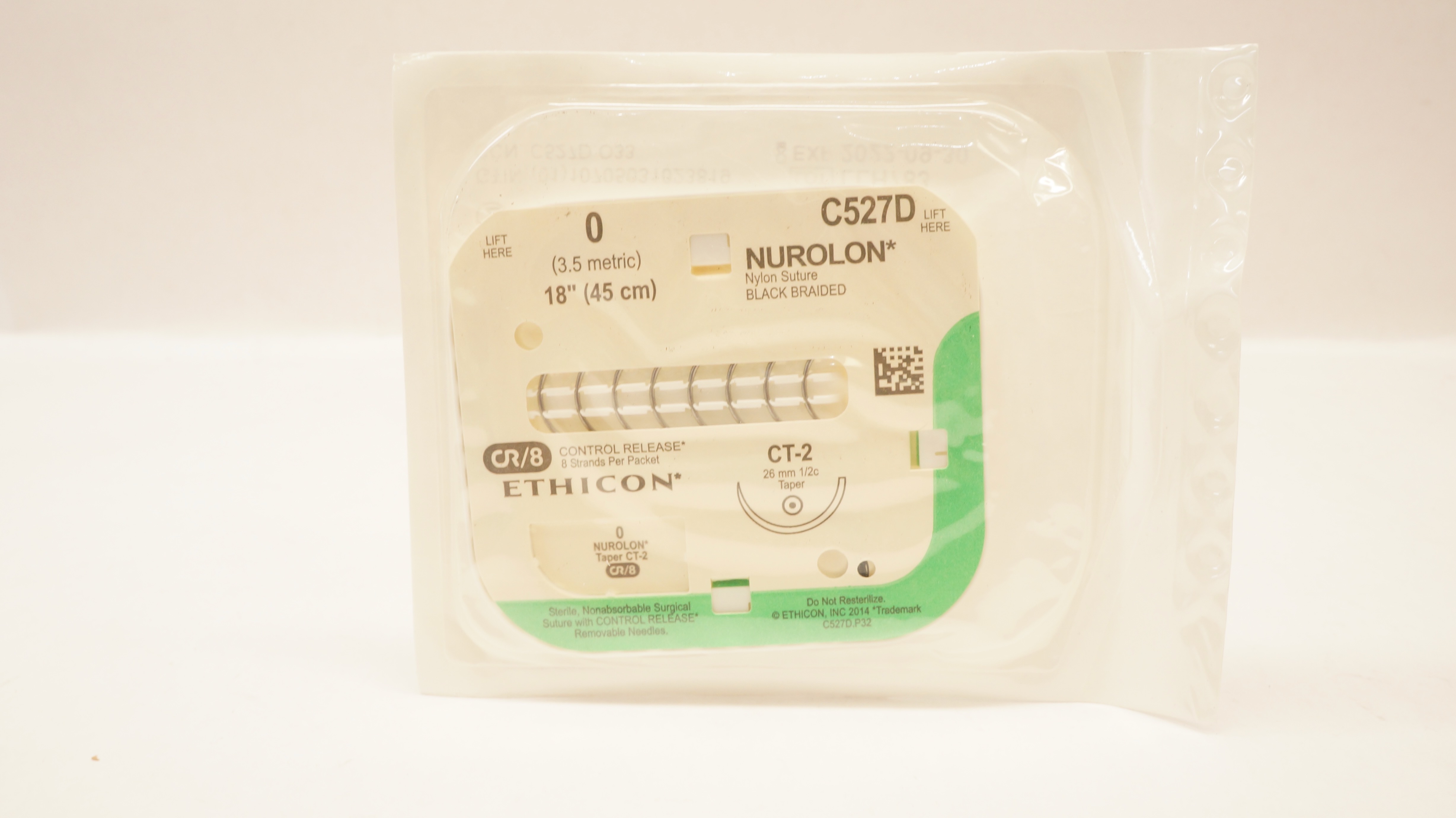 Ethicon C527D 0 NUROLON, CT-2, 26mm 1/2c Taper, 18inch (x)
