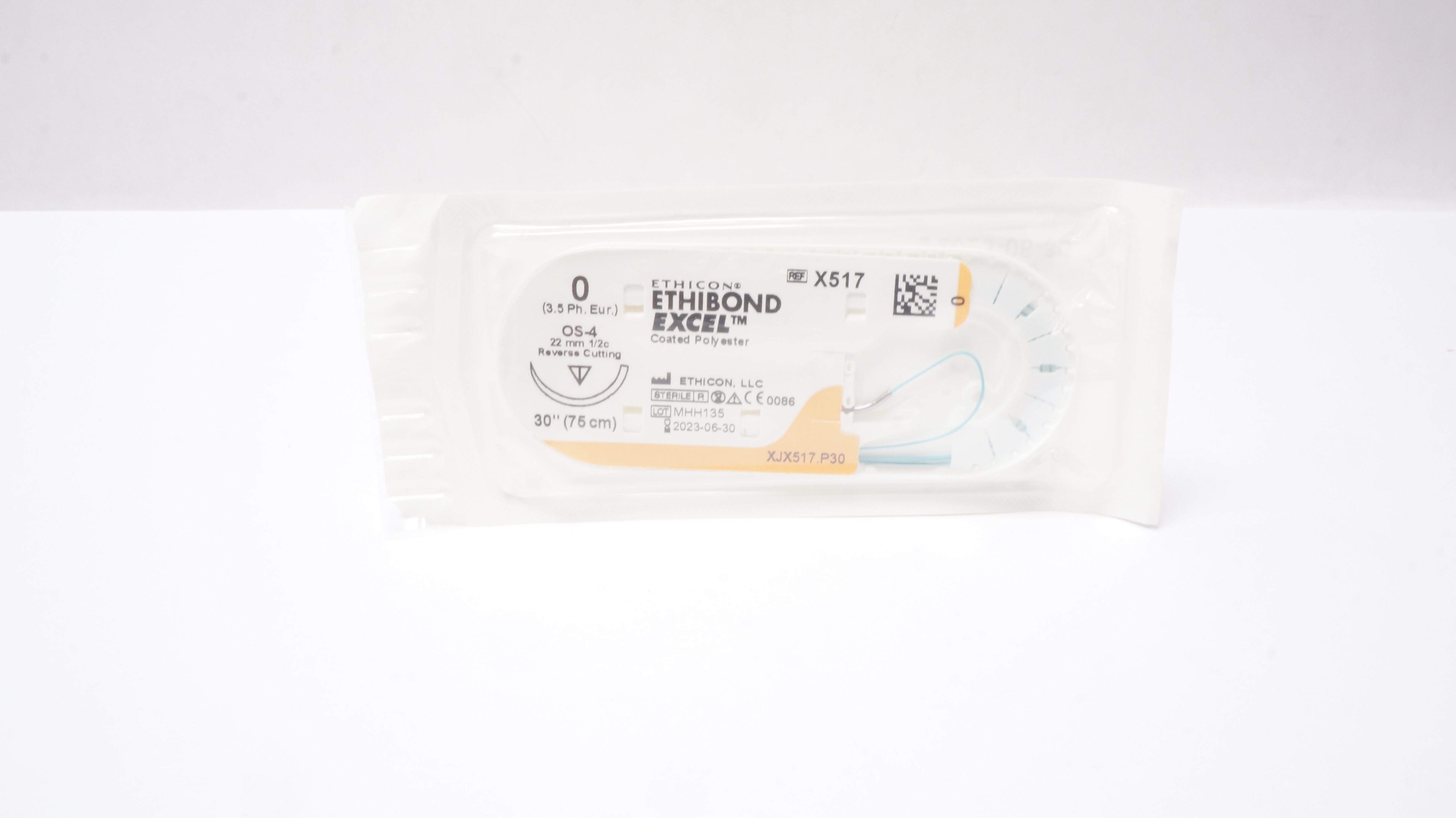 Ethicon X517 0 ETHIBOND EXCEL, OS-4, 22mm 1/2c Reverse Cutting, 30inch