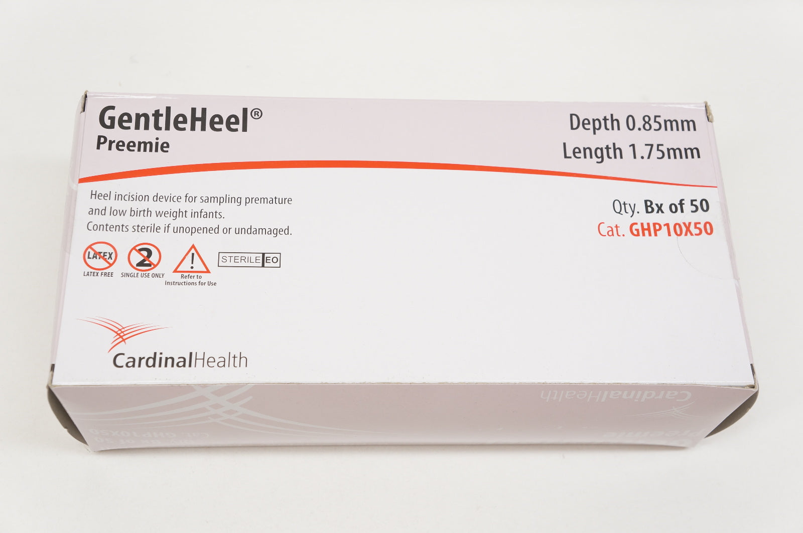 Cardinal Health GHP10X50 Gentle Heel Preemie, Depth 0.85mm Lgth 1.75mm-Box of 50