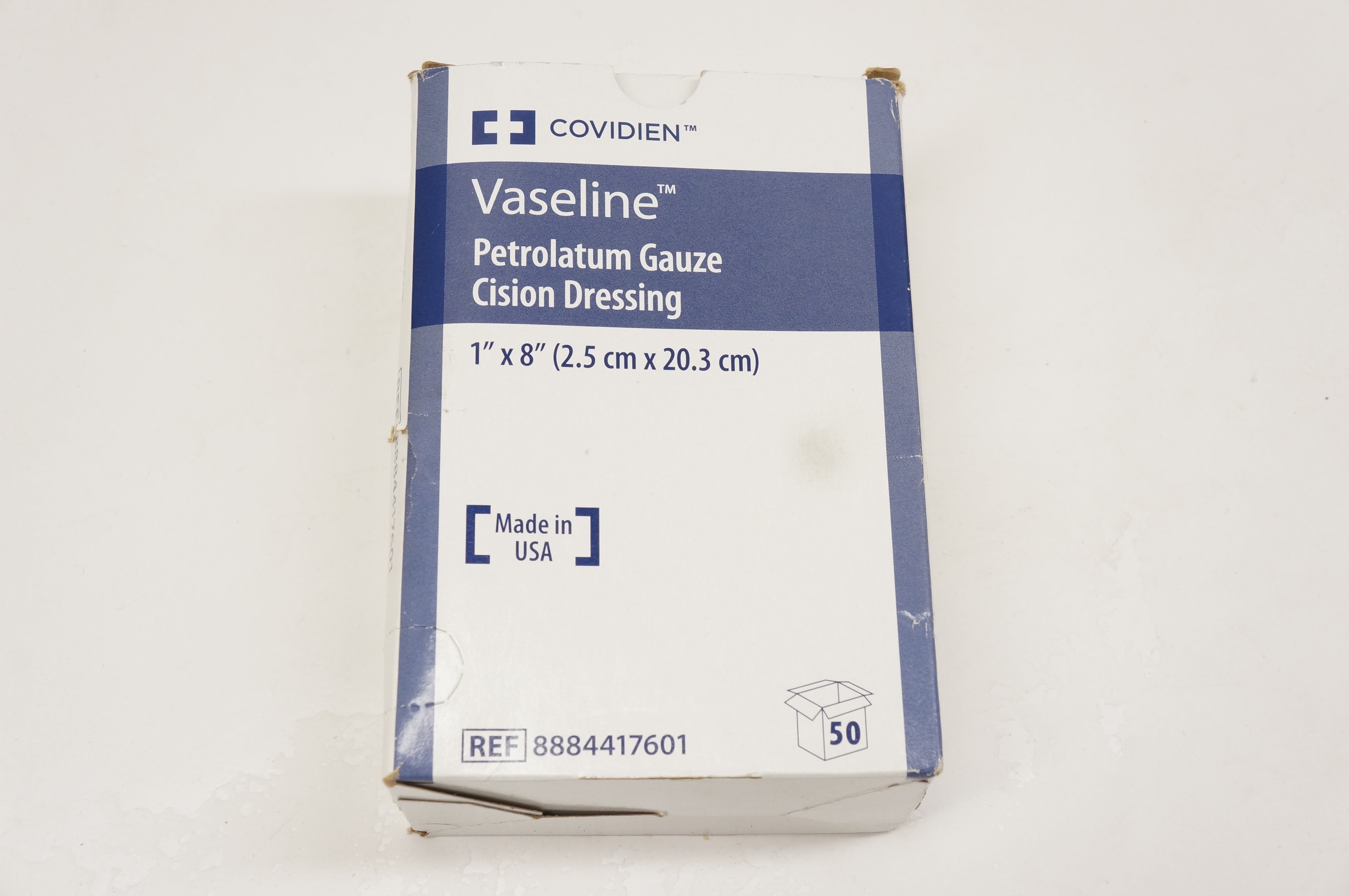 Covidien 8884417601 Vaseline Petrolatum Gauze Cision 1in. x 8in. (x) - Box of 50