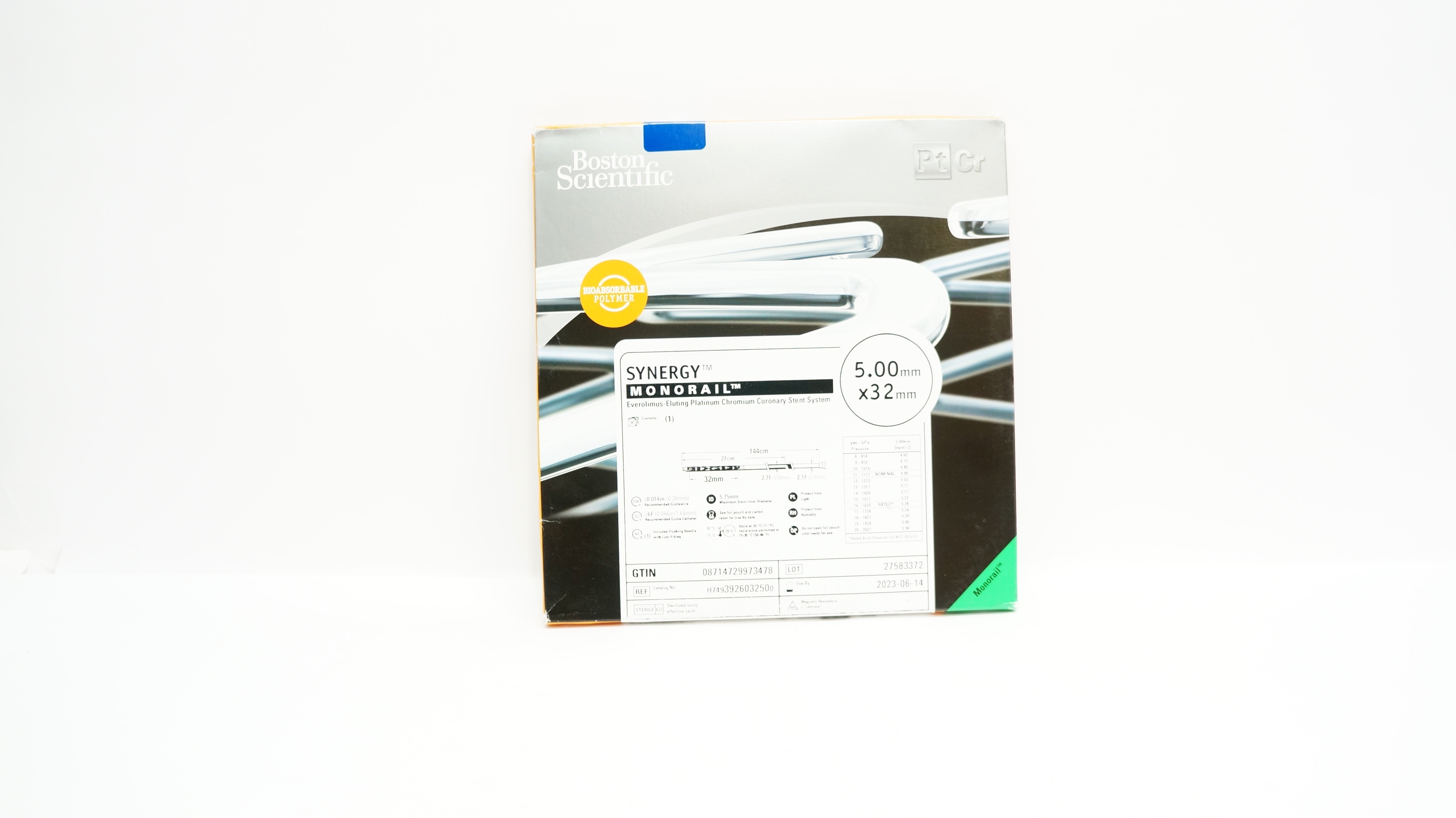 BostonScientific 392603250 Synergy Chromic Coronary Stent System 5.00mmx32mm (x)