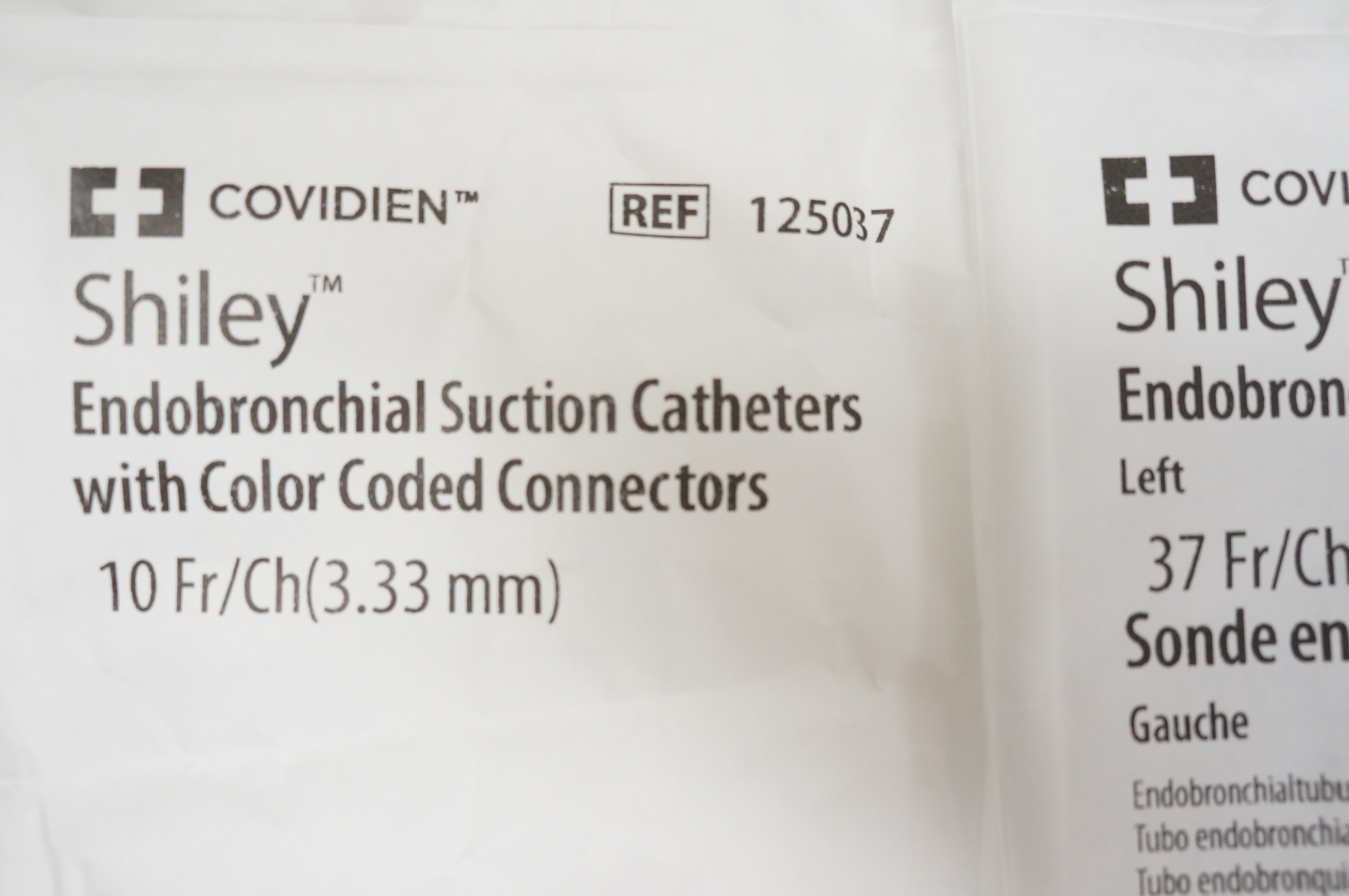COVIDIEN 125035 Endobronchial Suction Cath.,Tube ,Tube Accessories 10 37 Fr /Ch
