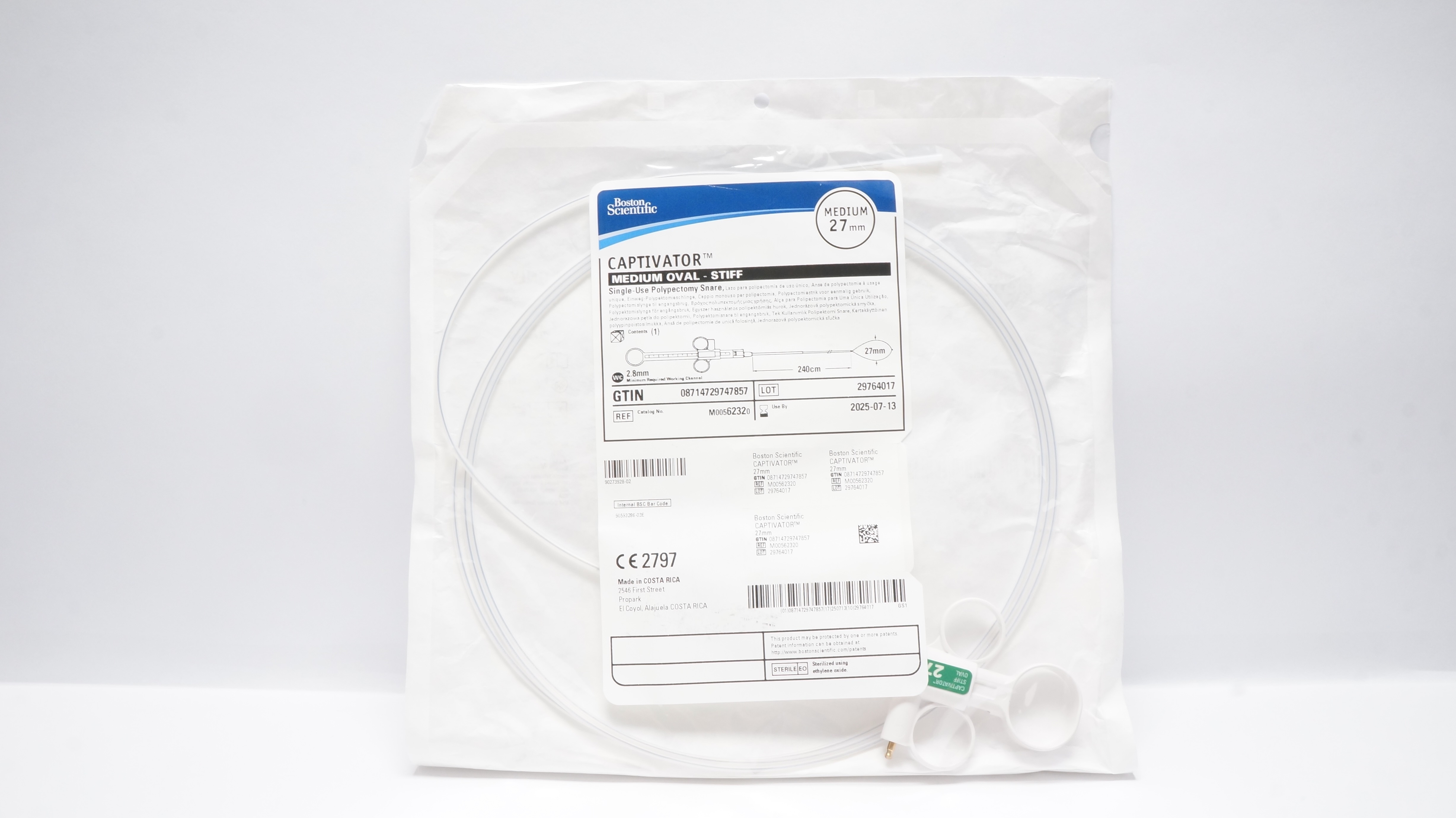 Boston Scientific 6232 Captivator Polypectomy Snare Medium Oval 27mm